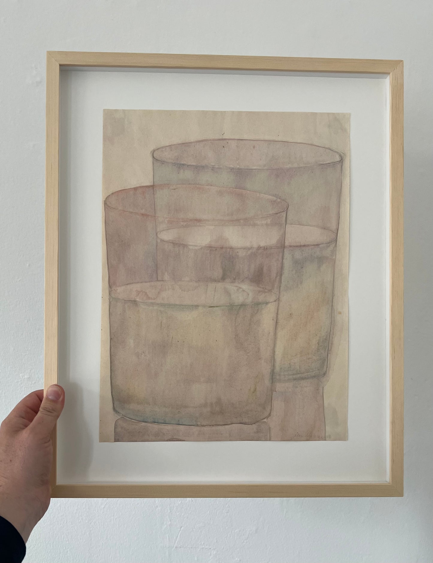 Elsa Nielsen. Study of glasses, 1956