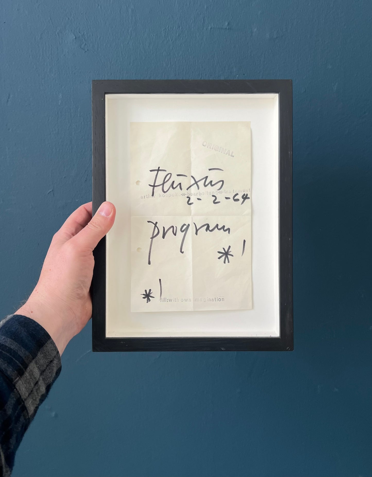 Arthur Køpcke. “Fluxus program”, 1964