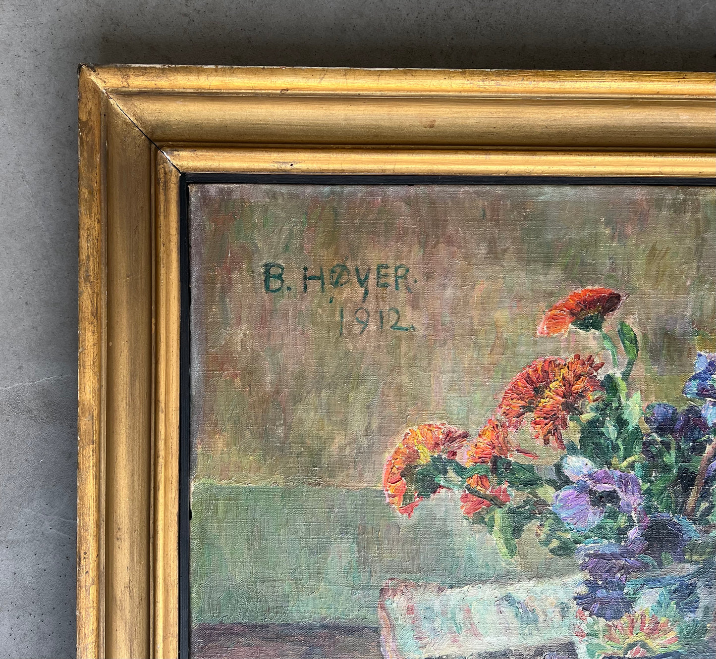 Bizzie Høyer. “Opstilling med kokosnød og frugter”, 1912