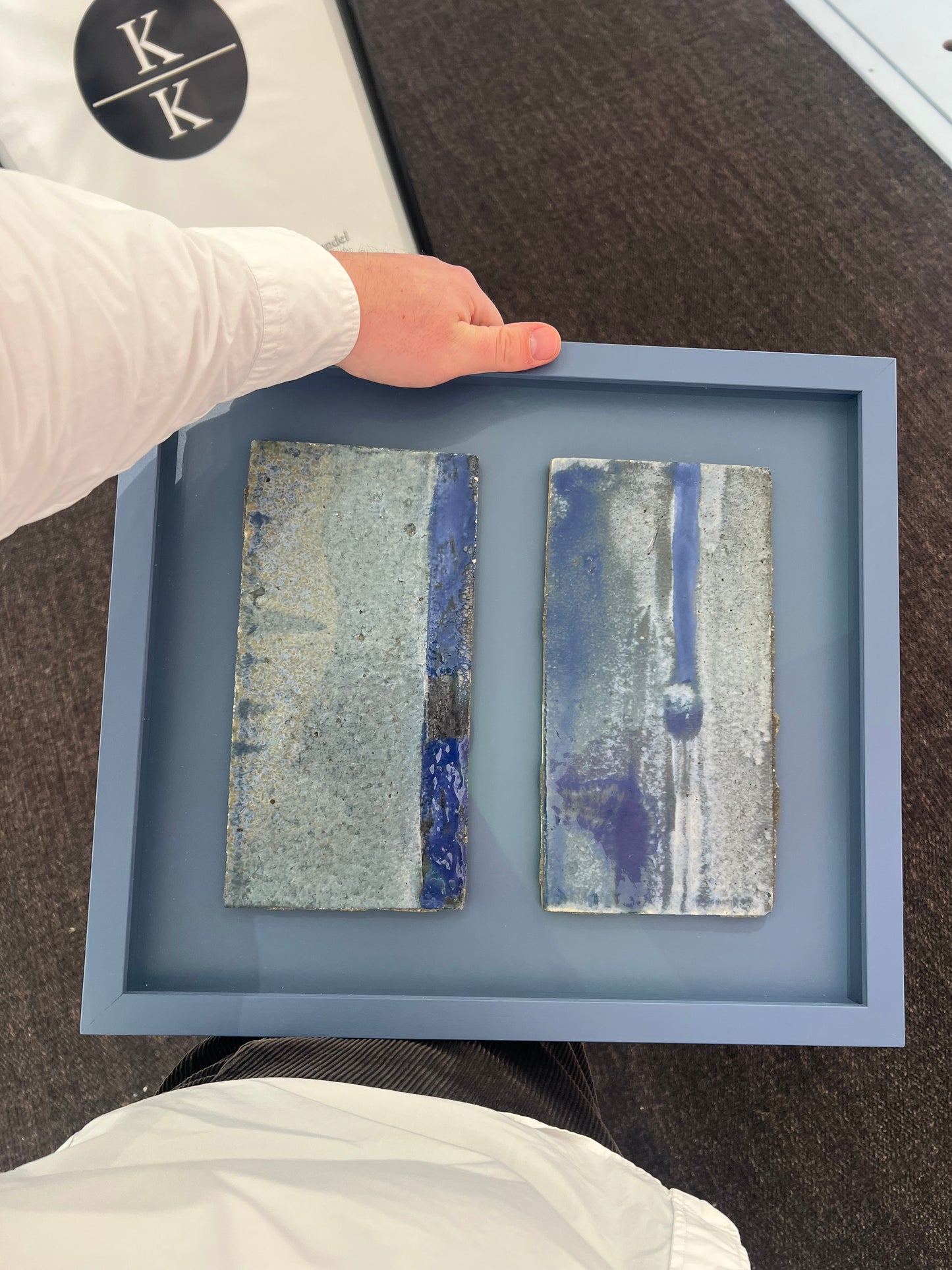 Else Fischer-Hansen. Two stoneware tiles, 1958