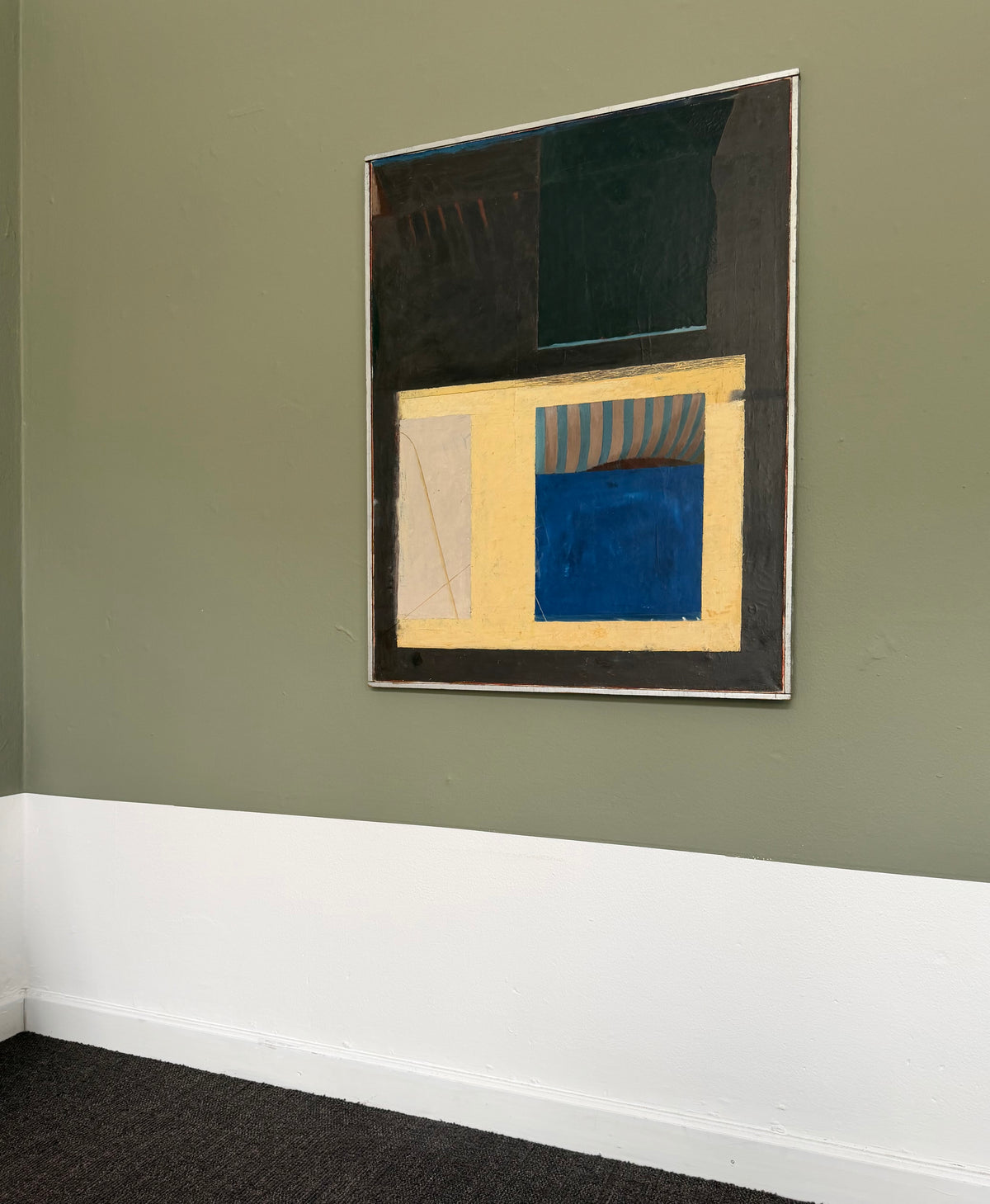 Ena Dam. “Vindue spejling med blåt”, 1975