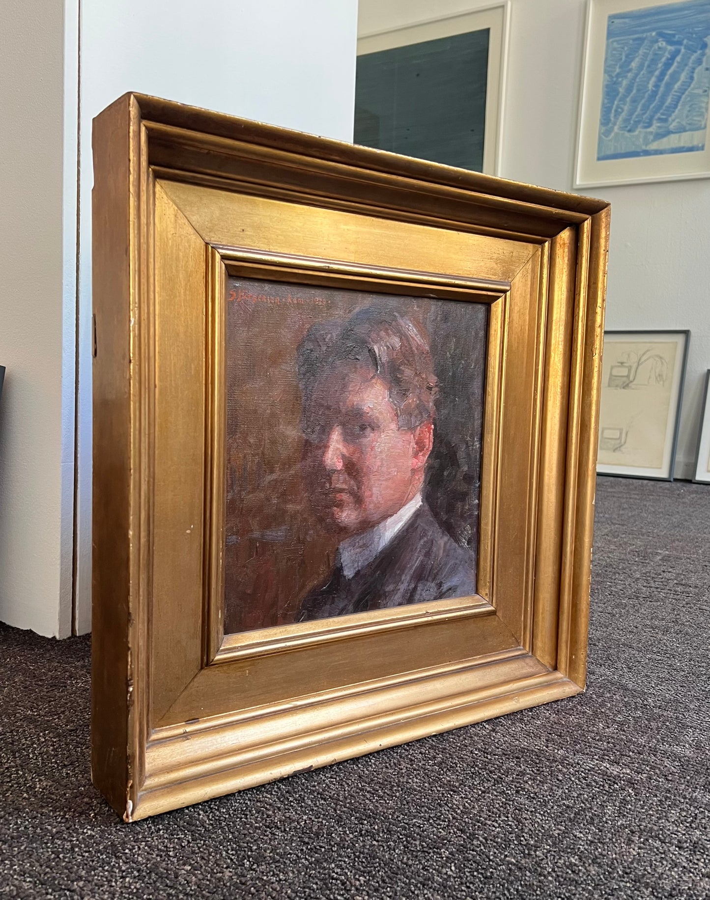 Sophus Jürgensen. The artists selfportrait, Rome, 1910