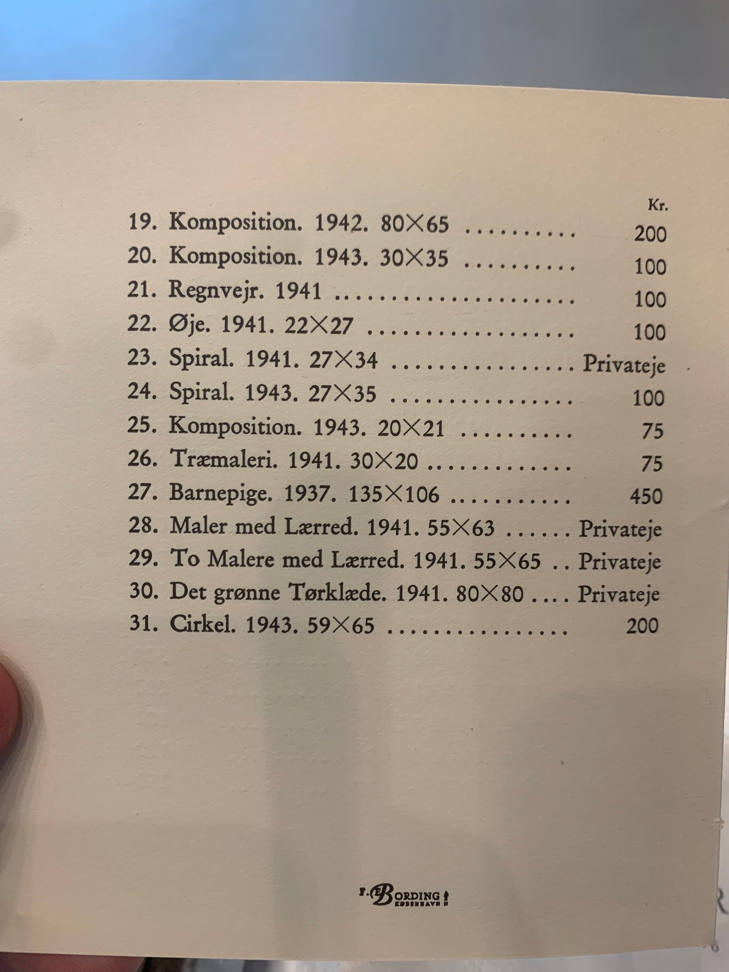 Else Fischer-Hansen. Composition, ca 1942