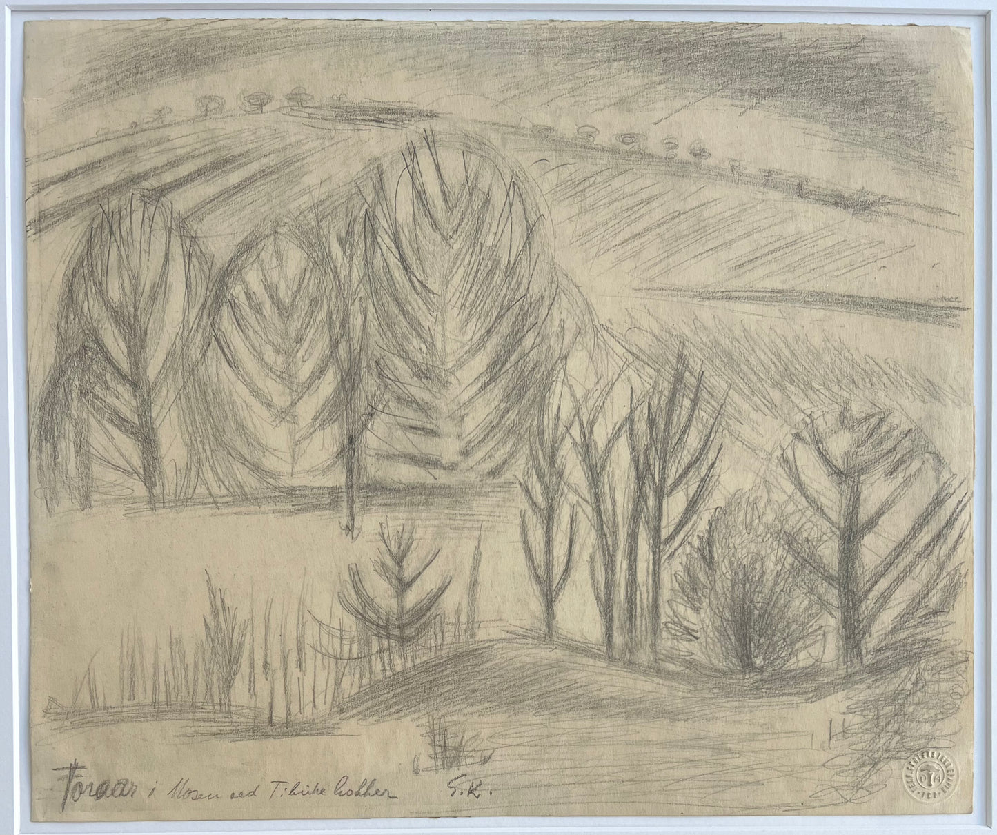 Elisabeth Karlinsky. “Foraar i mosen ved Tibirke bakker”, 1930’s