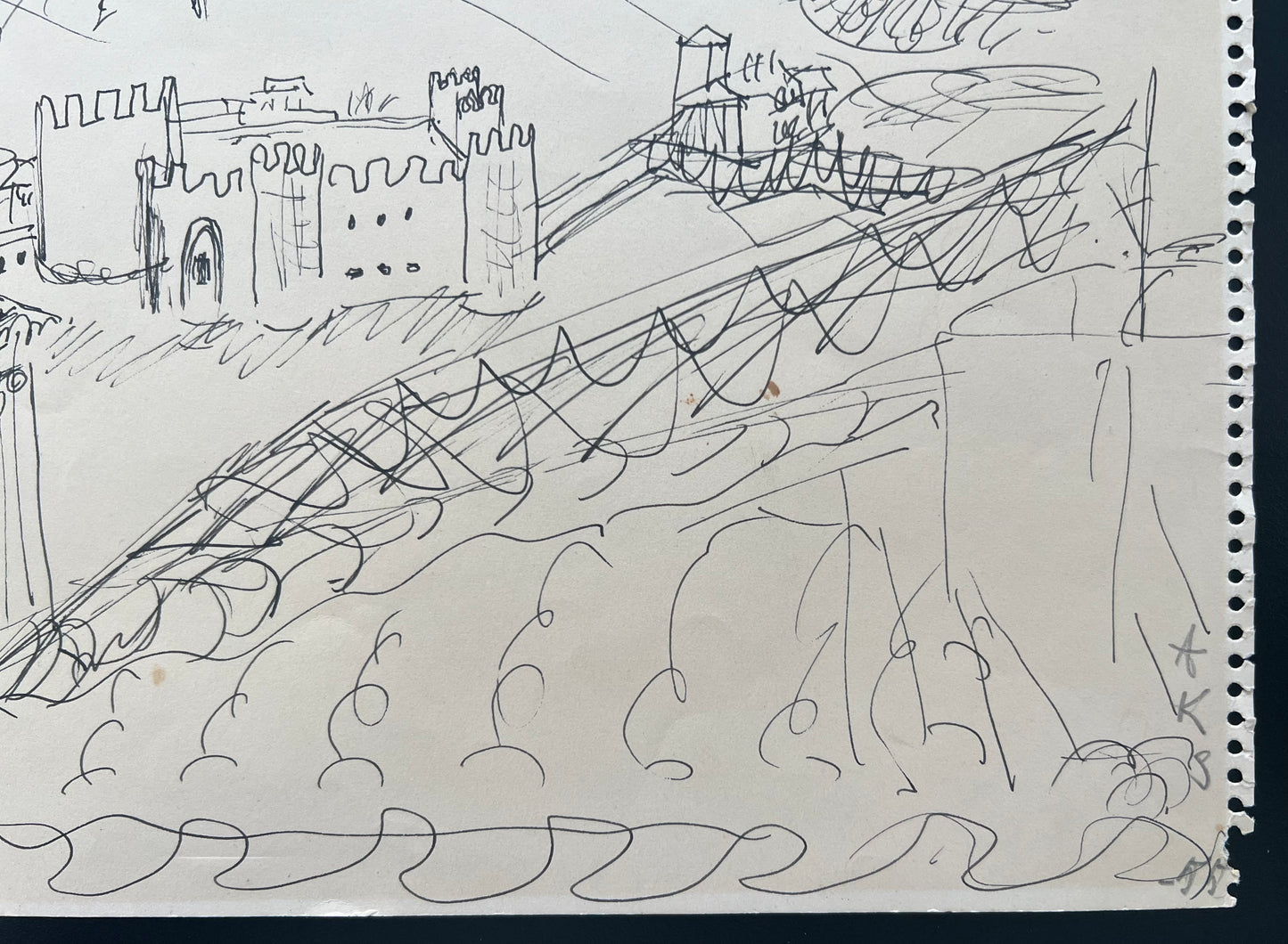 Anna Klindt Sørensen. View of a castle, 1955