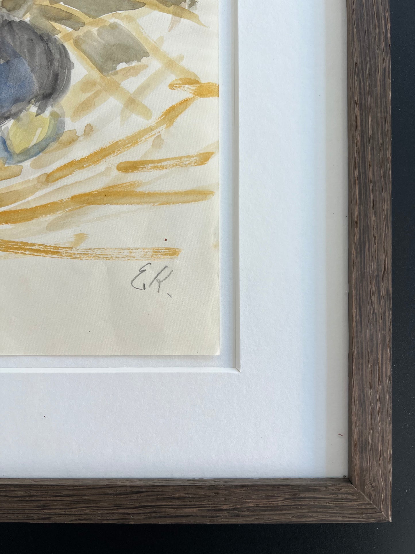 Elisabeth Karlinsky. Hen and chickens in the hay