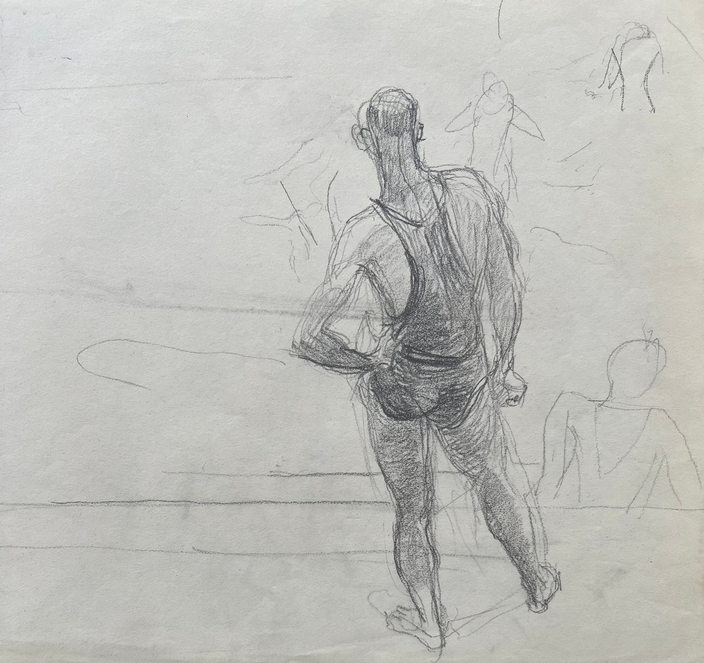 Bizzie Høyer. Sketch from Frederiksberg Svømmehal