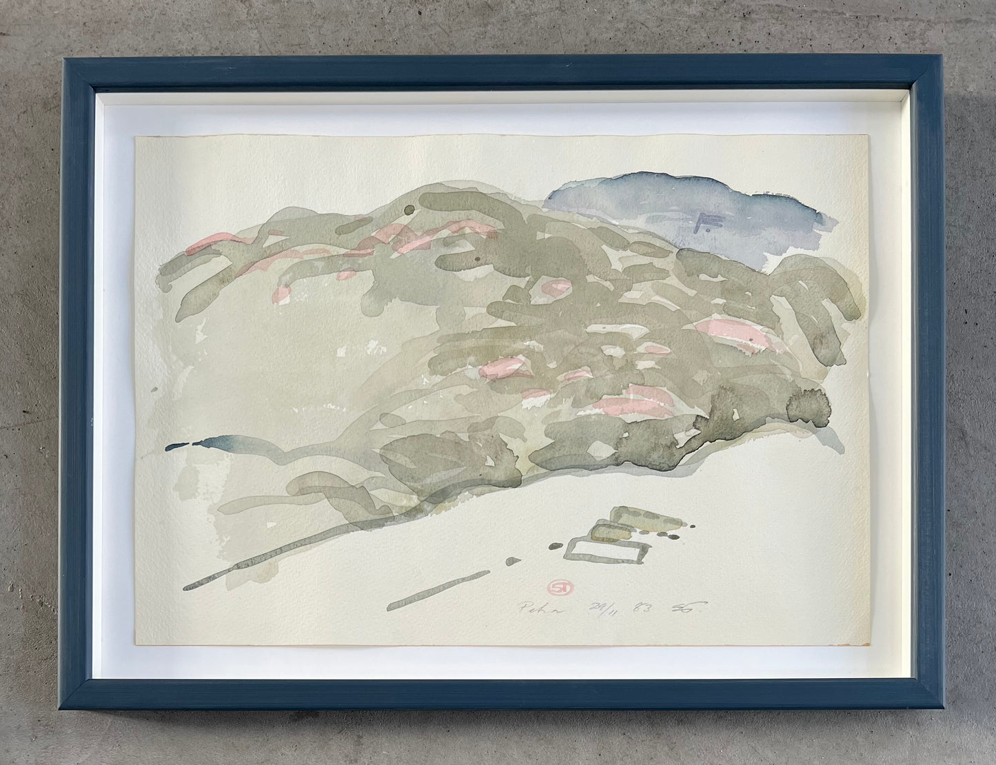 Bent Stubbe Teglbjærg. Study from Petra, Greece, 1983