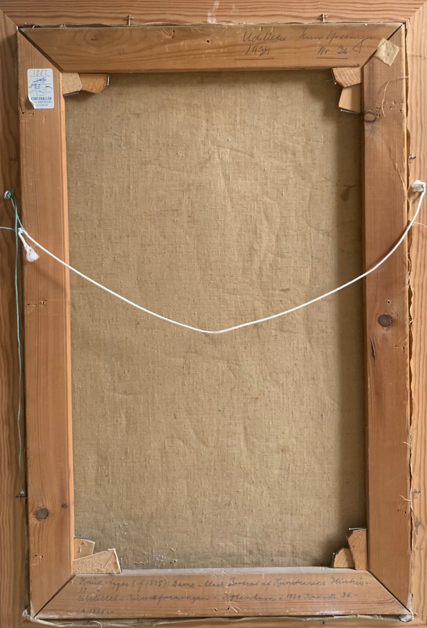 Knud Agger. "Lady in blue, portrait of the artist's wife", approx. 1939