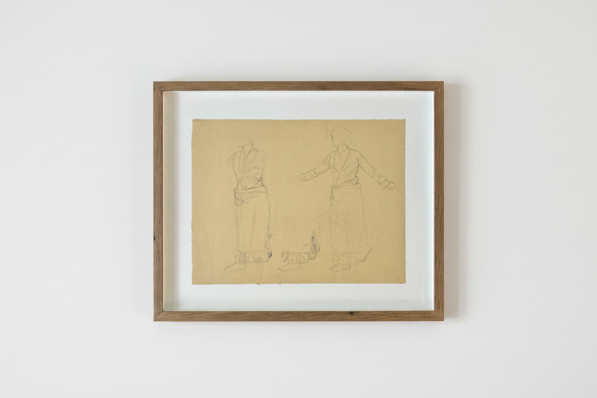 Niels Skovgaard. Study of dancing women, Megara