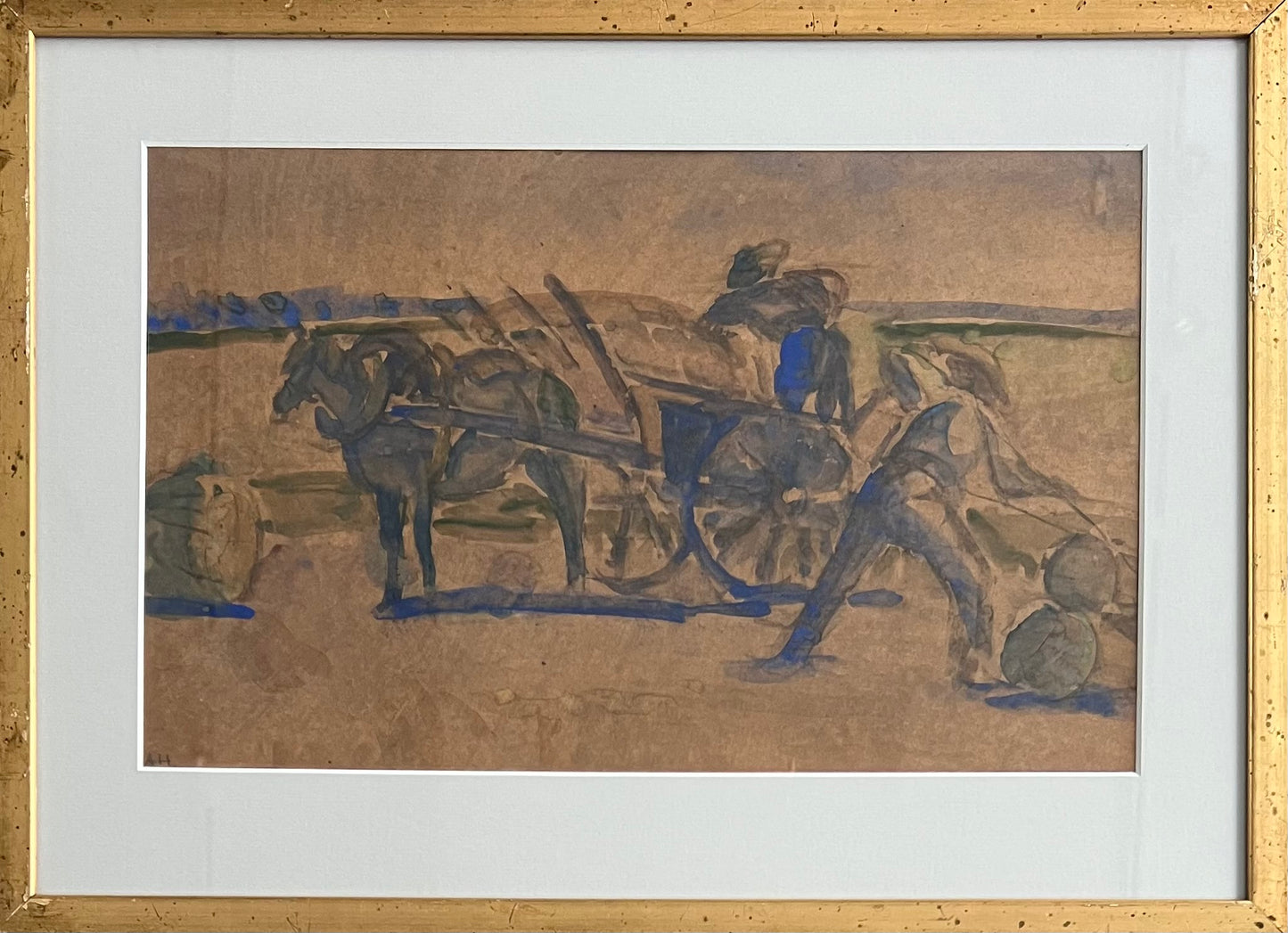 Astrid Holm. “Vognen læsses, Bretagne”