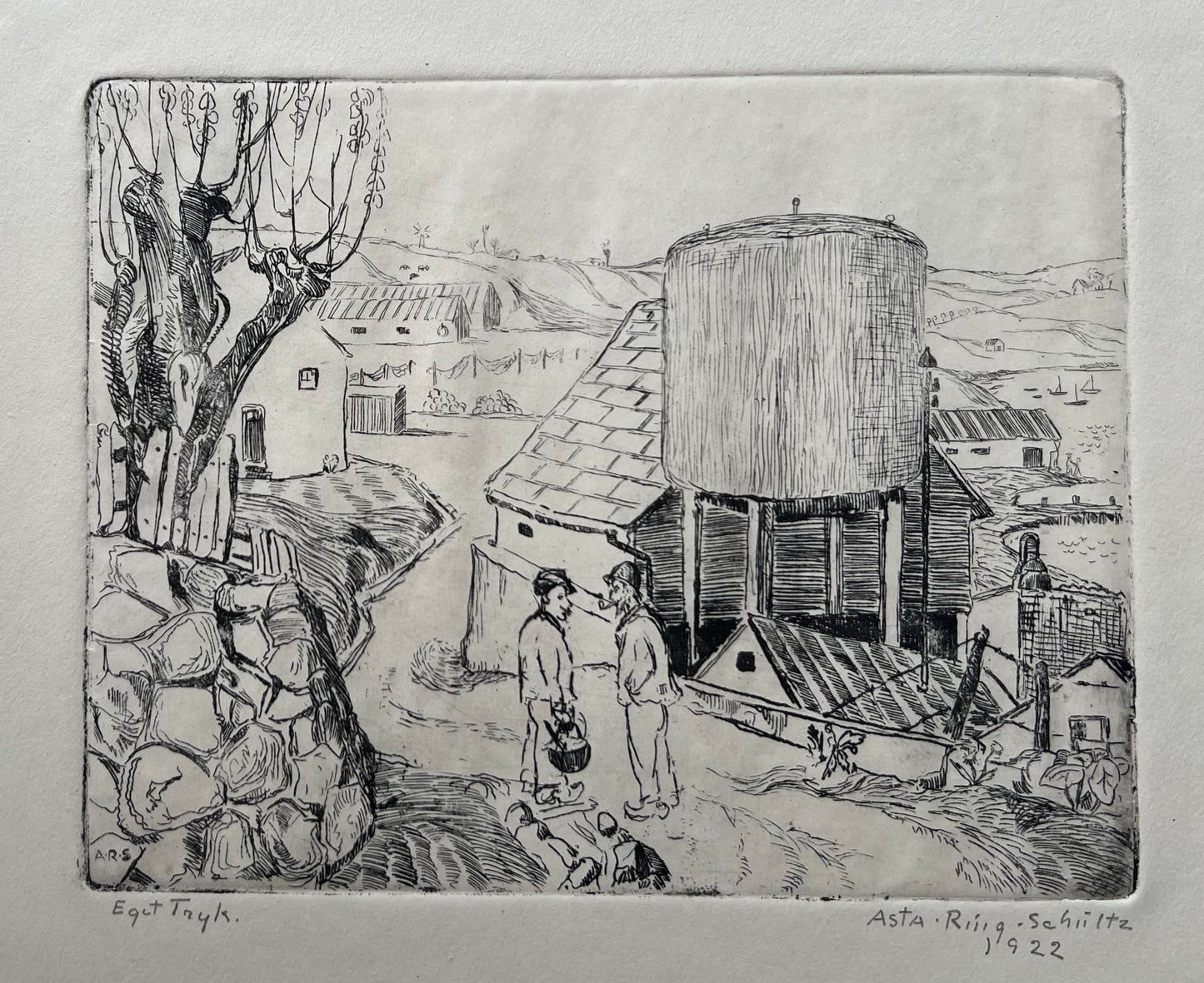 Asta Ring Schultz. “Fra St. Jørgensbjerg ved Roskilde”, 1922