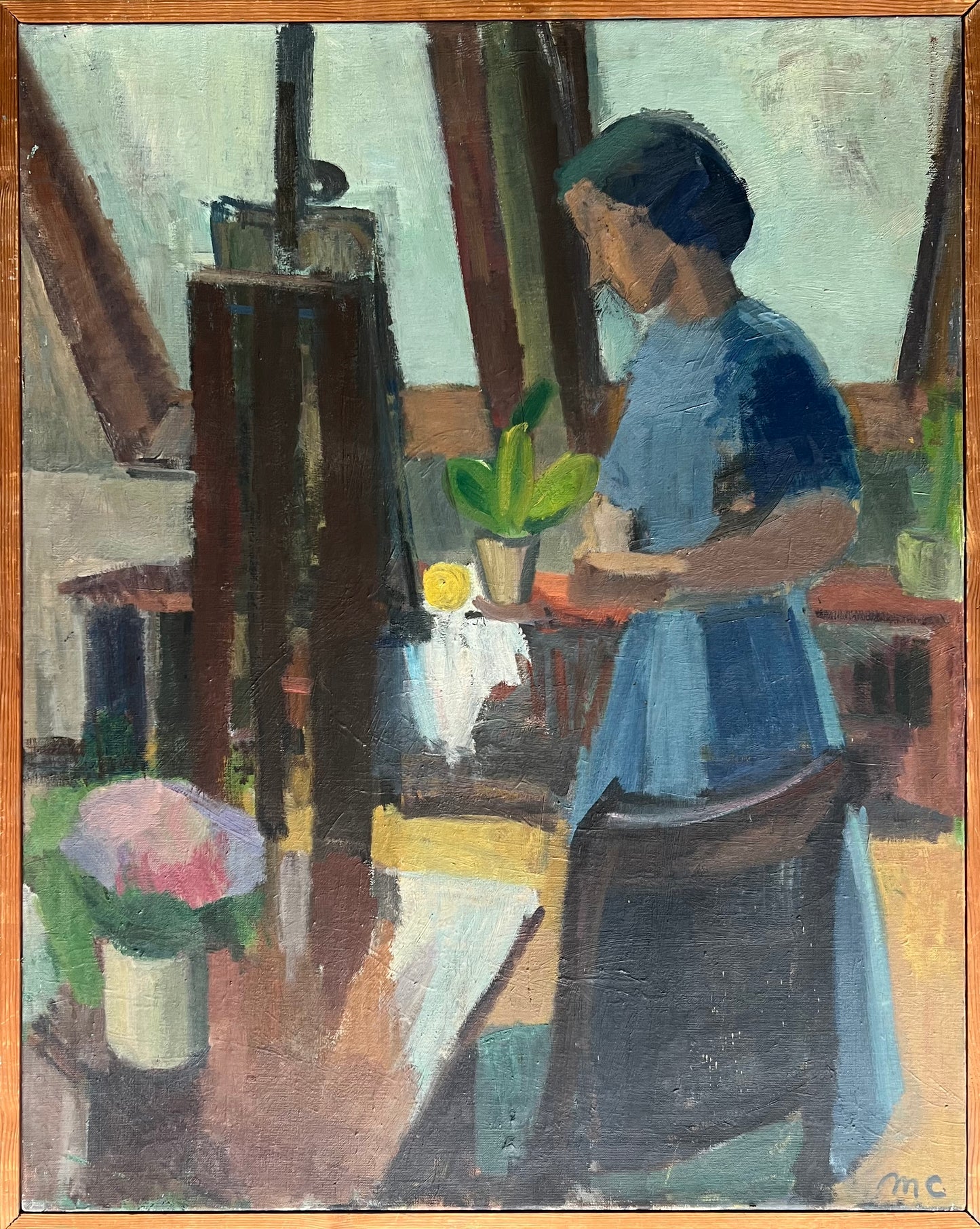 Margrethe Clausen. Painter by the easel