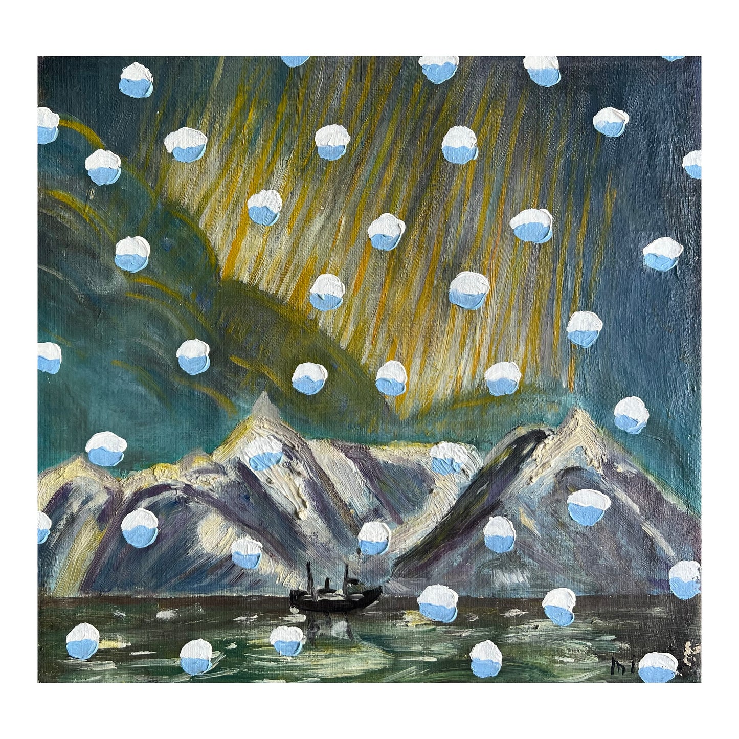 Mads Lindberg. Untitled. (Snowpainting), 2023