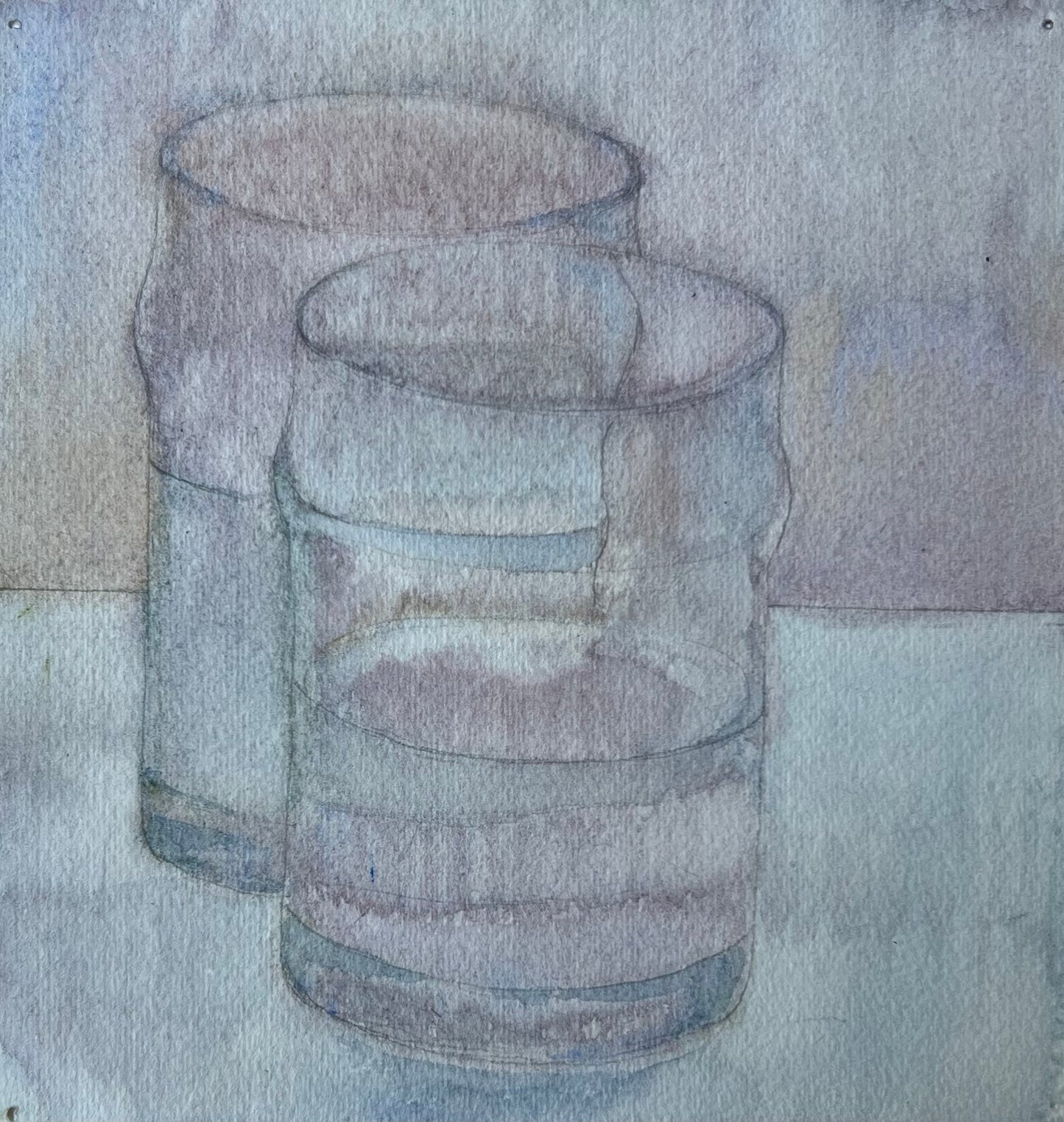 Elsa Nielsen. Study of two glasses