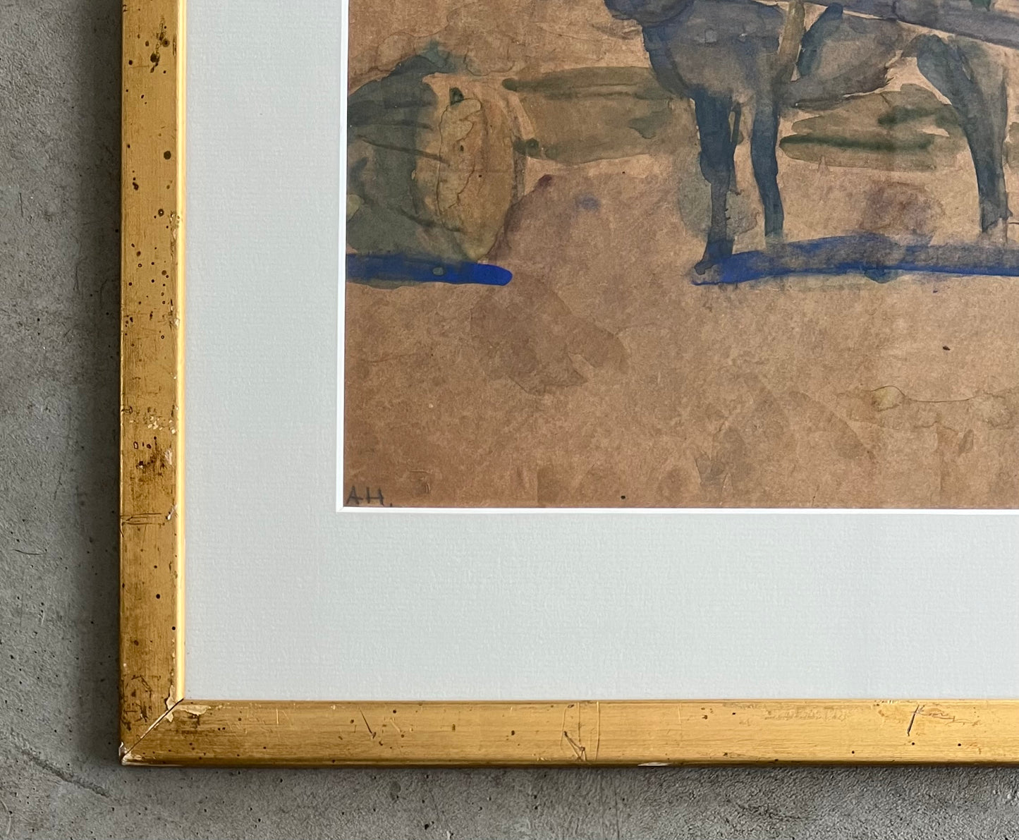 Astrid Holm. “Vognen læsses, Bretagne”