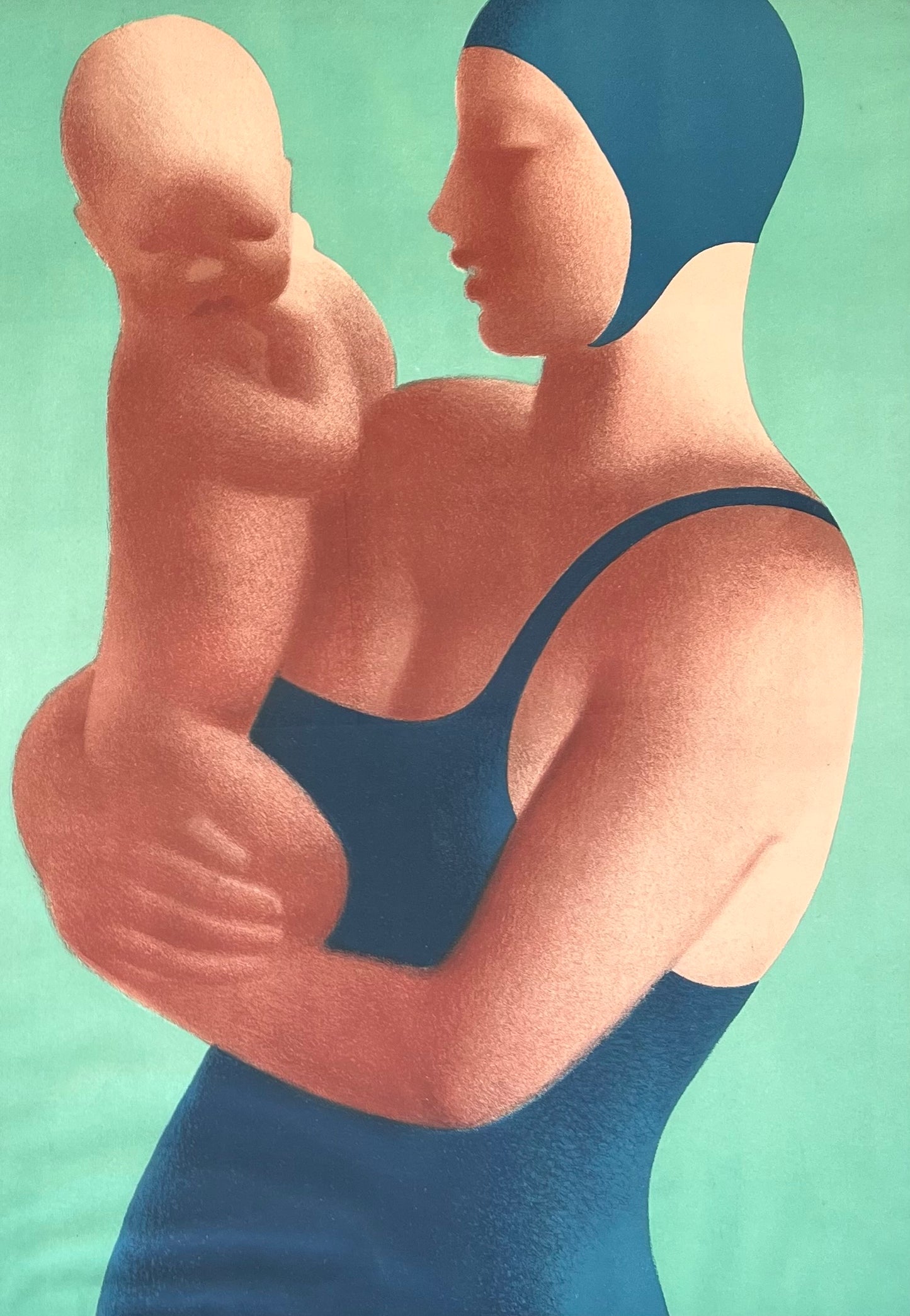 Aage Sikker Hansen. Poster for Frederiksberg Svømmehal, 1930’s