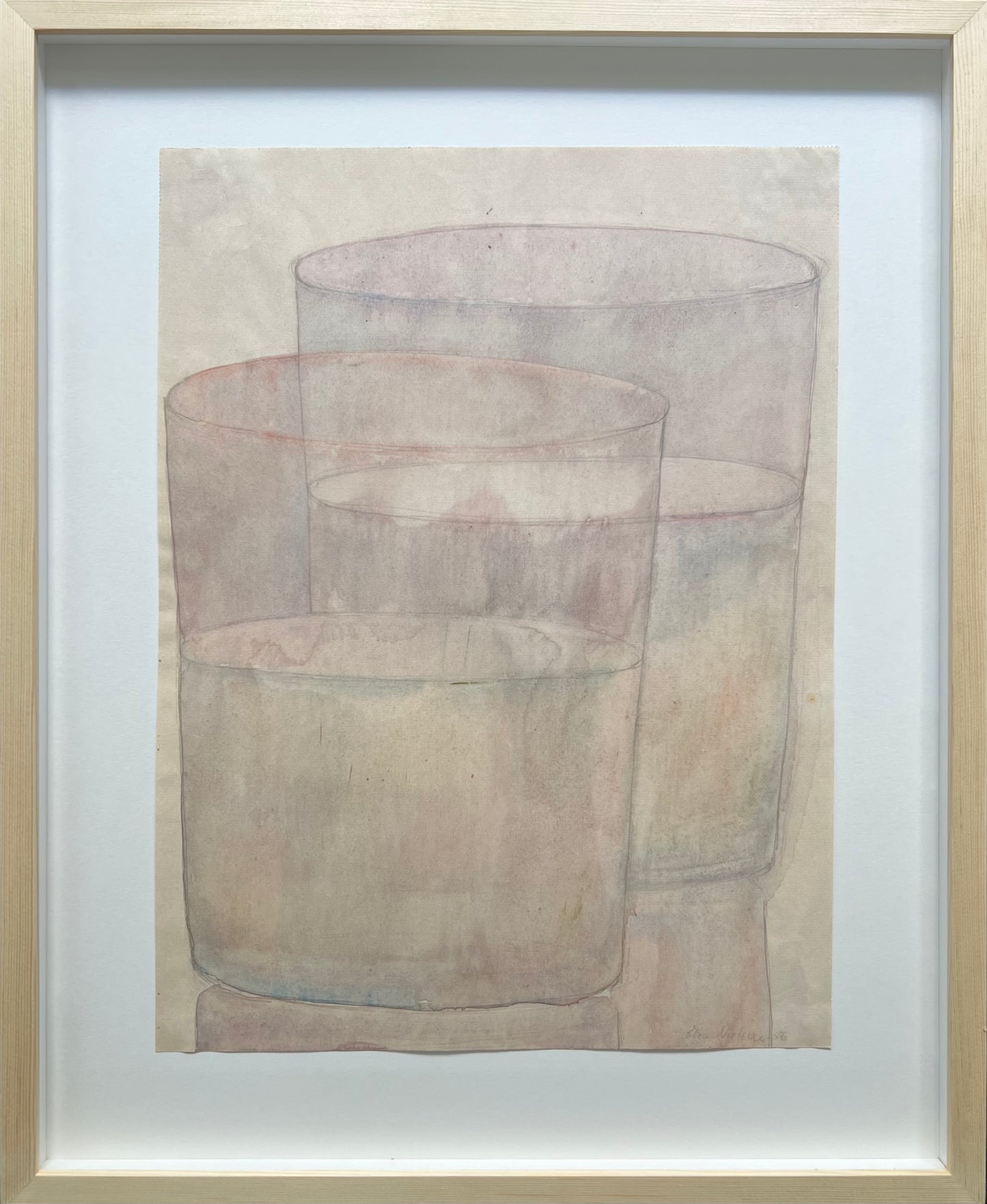 Elsa Nielsen. Study of glasses, 1956