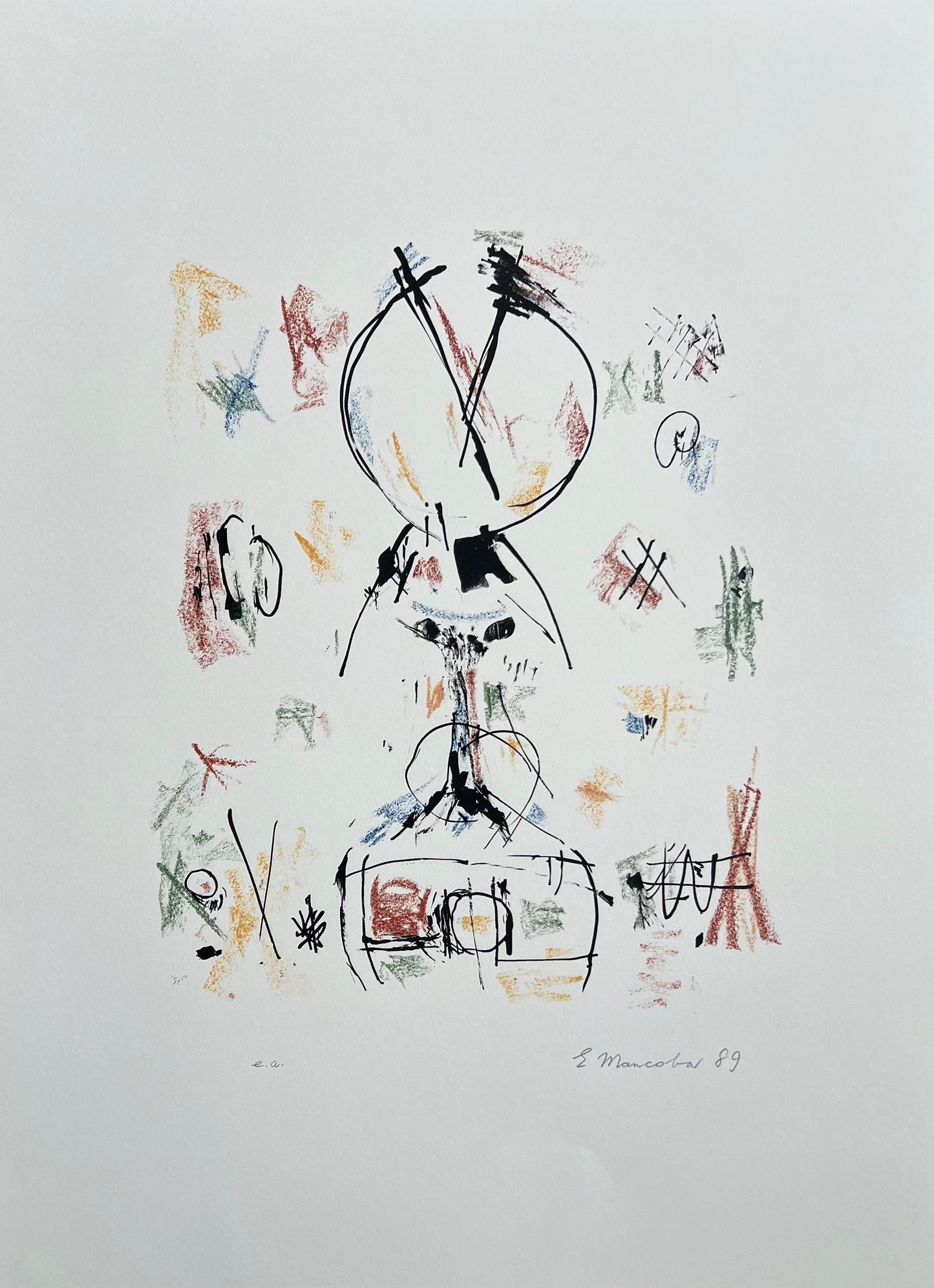 Ernest Mancoba. Composition, 1989