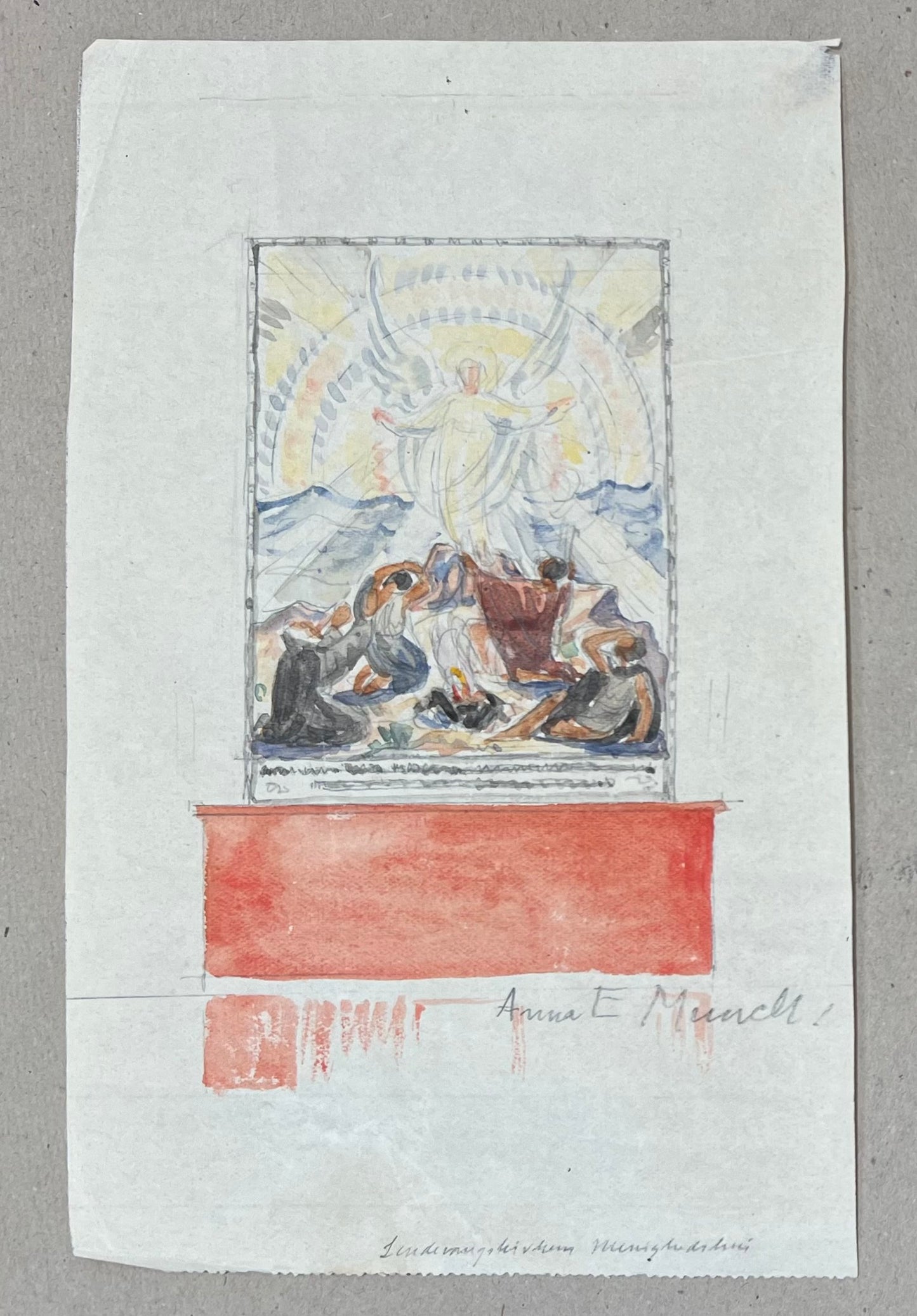 Anna E. Munch. Sketch for an Altarpiece