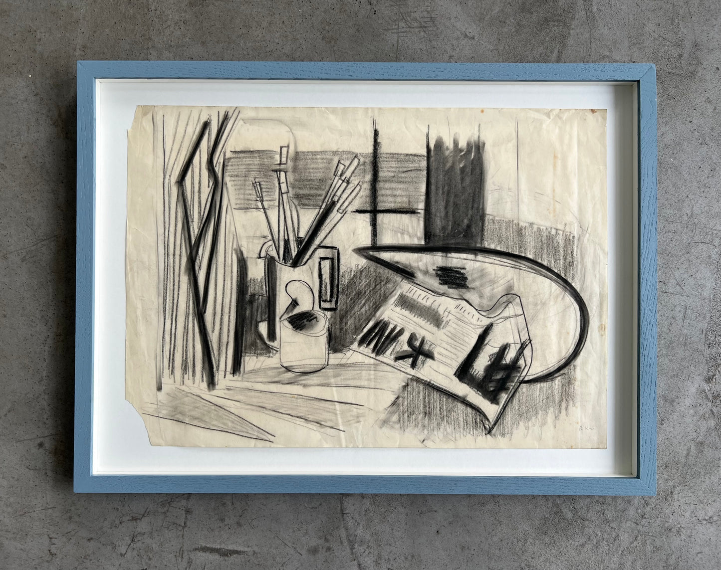 Rita Kernn-Larsen. Study of brushes and palette, ca. 1950s