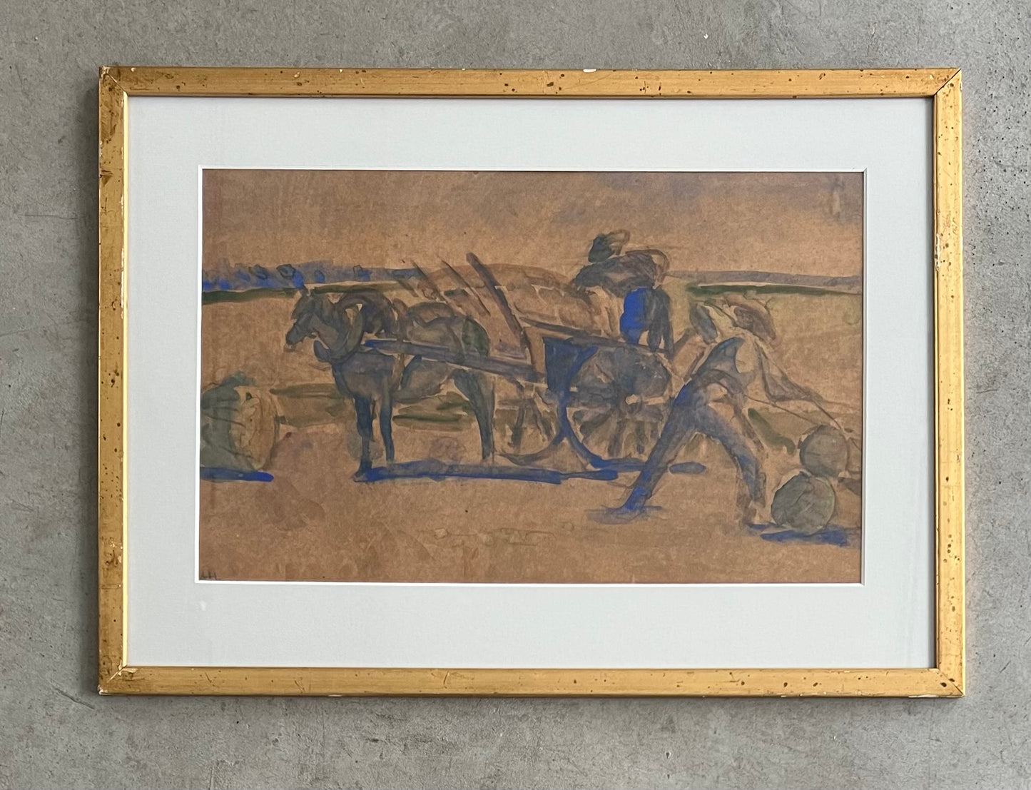 Astrid Holm. “Vognen læsses, Bretagne”