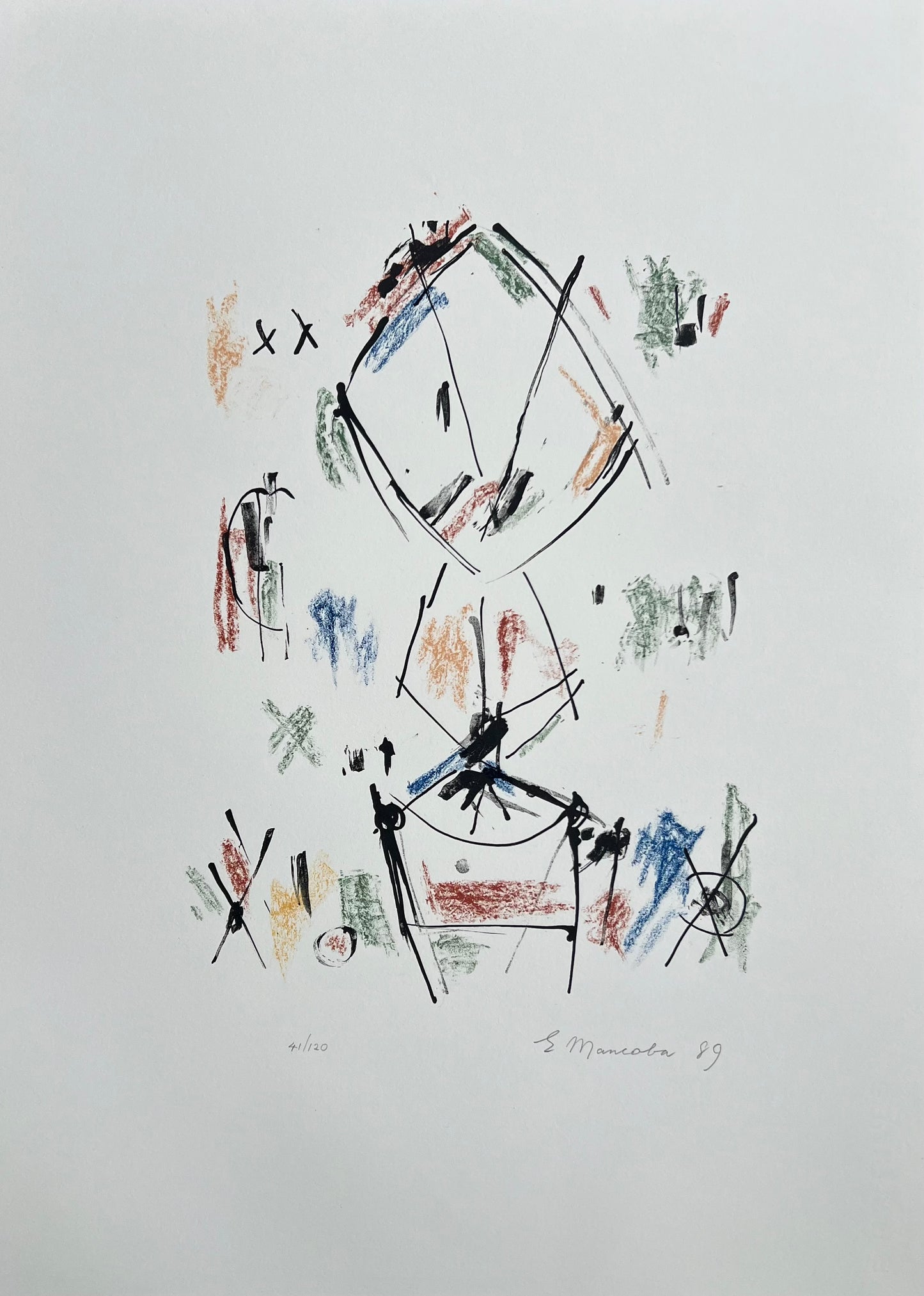 Ernest Mancoba. Composition, 1989