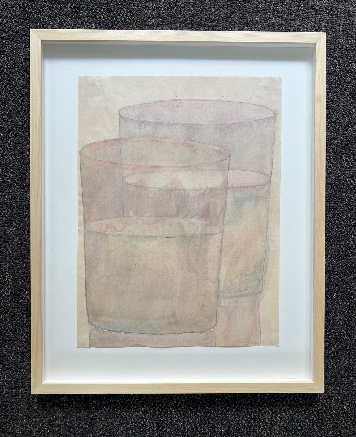 Elsa Nielsen. Study of glasses, 1956