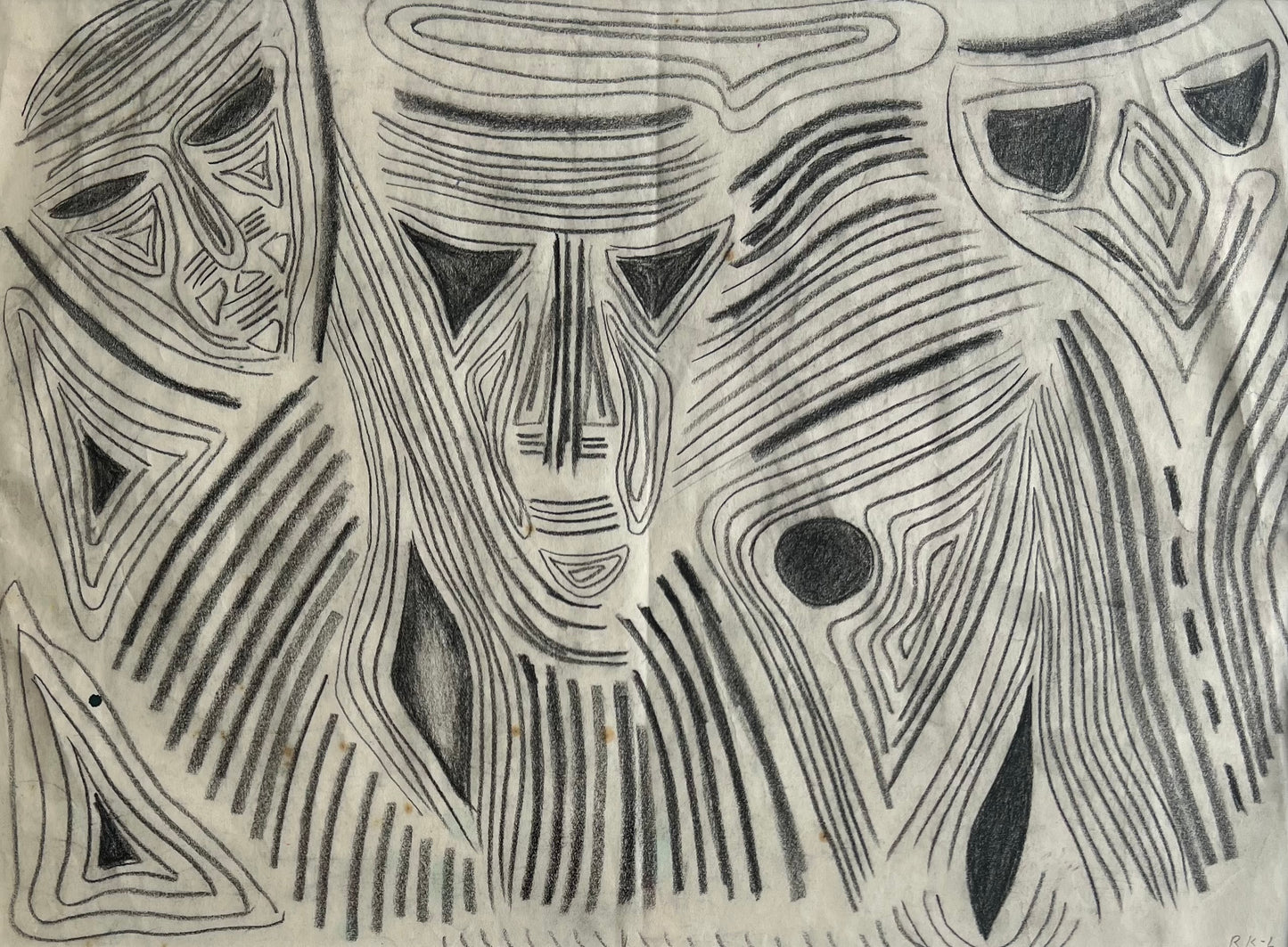 Rita Kernn-Larsen. Three masks, ca. 1930’s