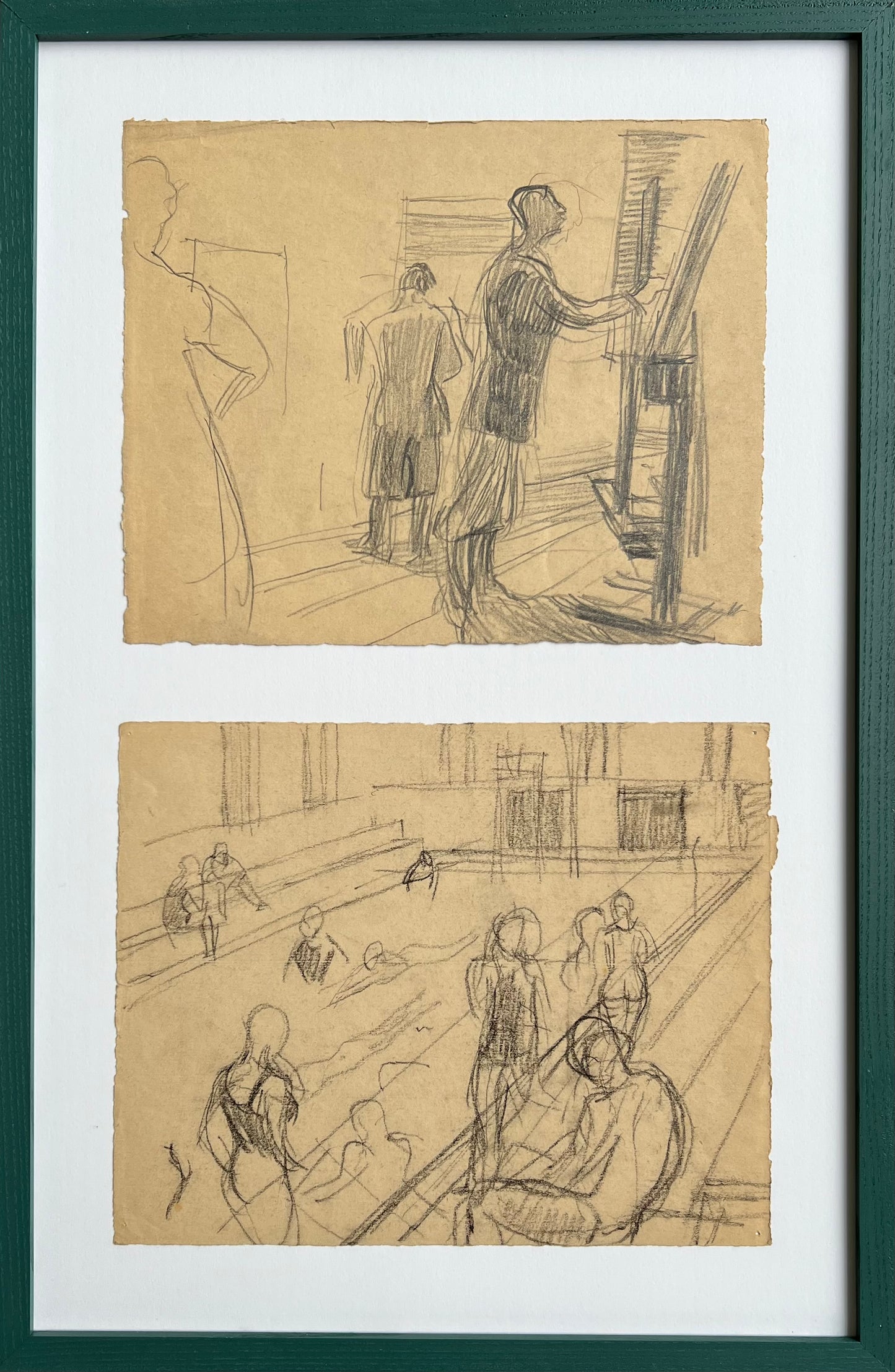 Bizzie Høyer. Sketch from the drawing School and from Frederiksberg Svømmehal”, 1930’s