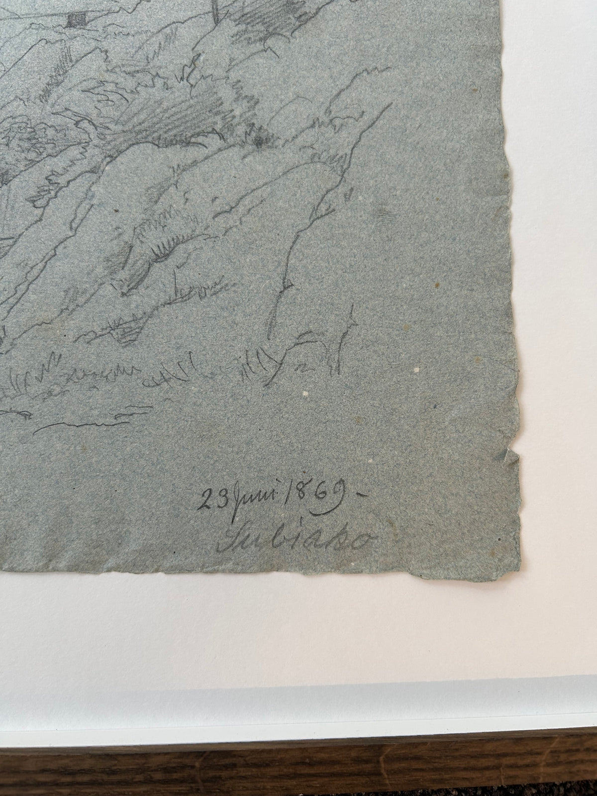 P. C. Skovgaard. Sketch for "Aftenlandskab nær Subiaco, Aftensol", 1869