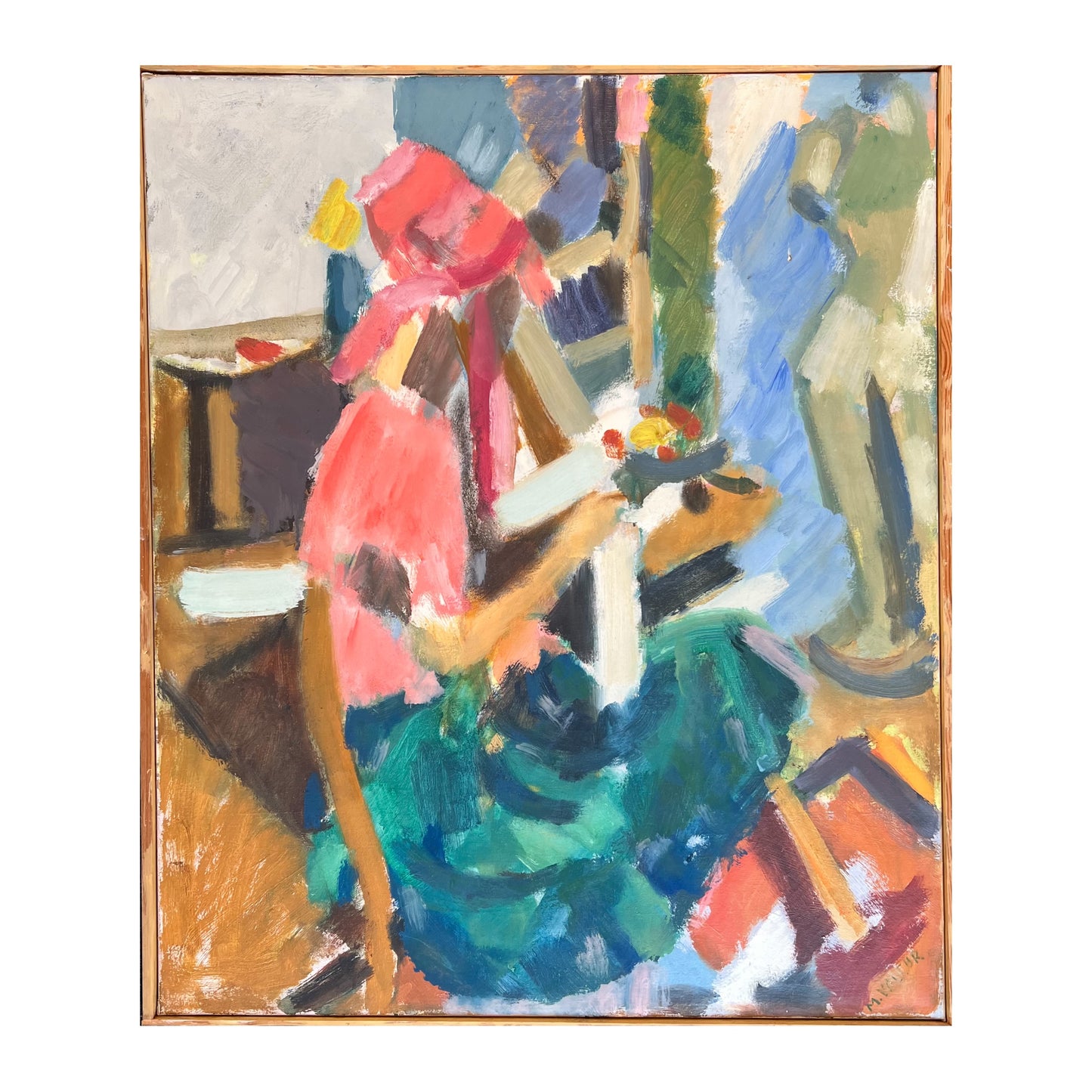 Mogens Valeur. A woman in interieur