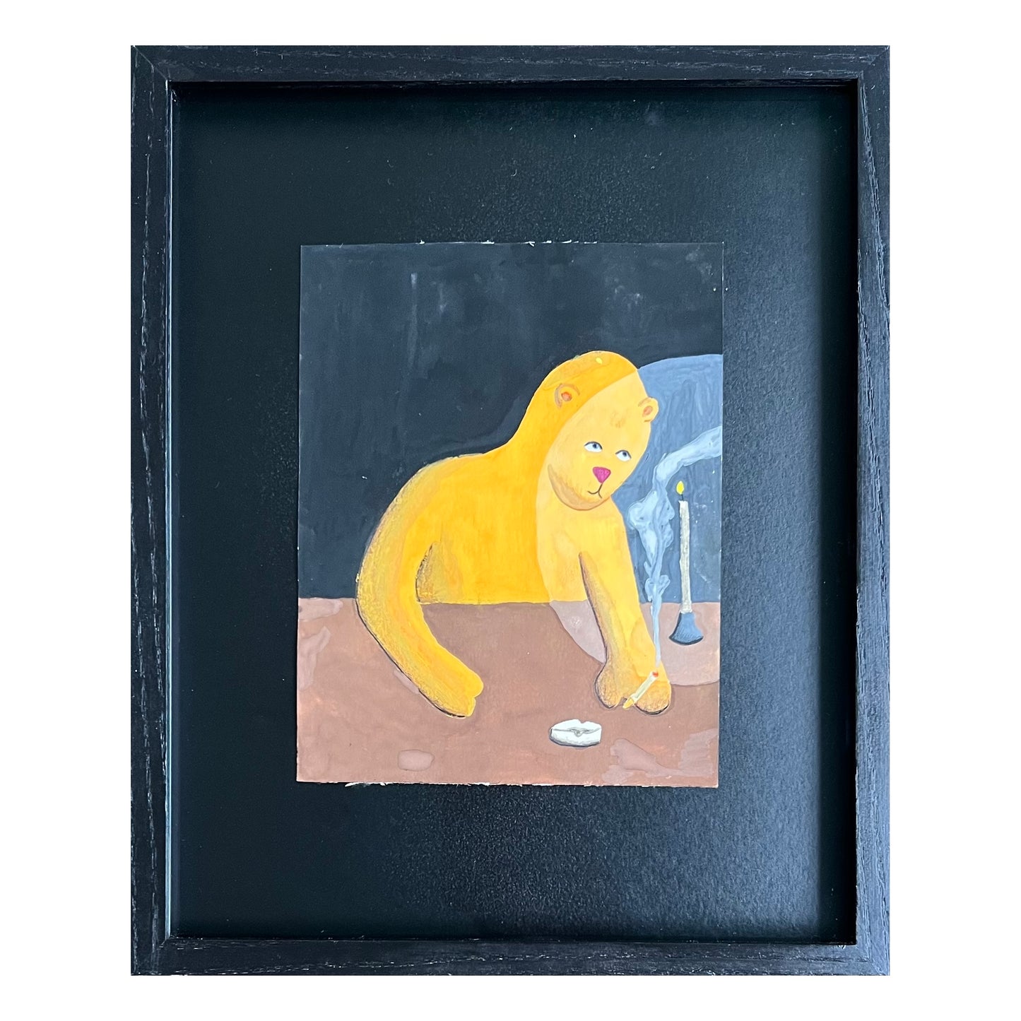 Mette Rasmussen. “Studier af rygende Bamse Rasmussen I-V”, 2025