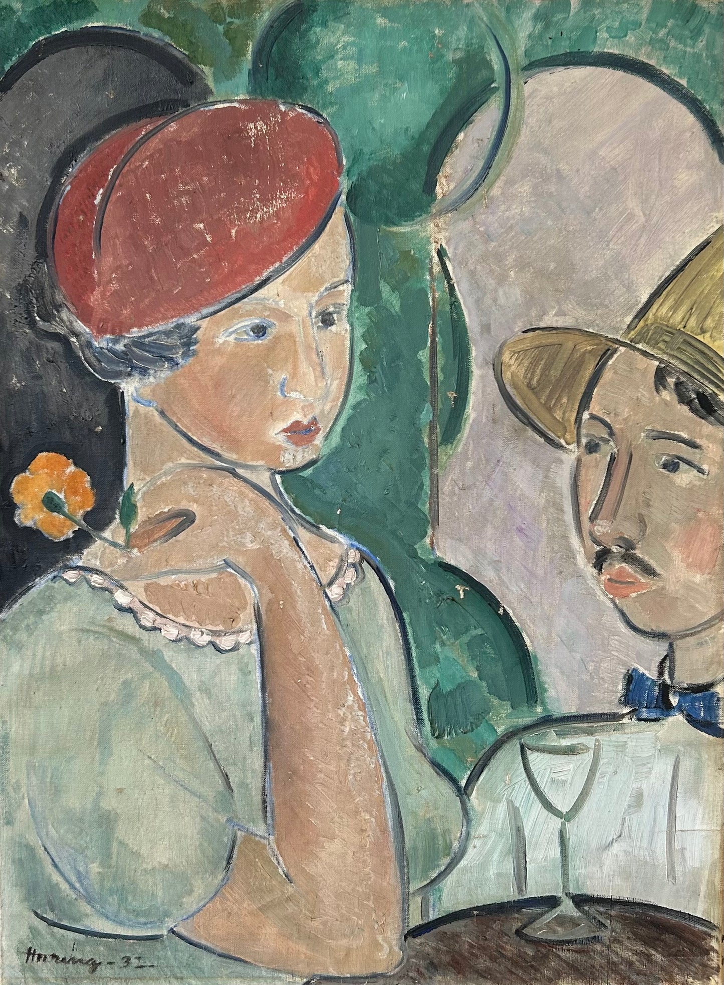 Harald Heiring. Café conversation, 1932