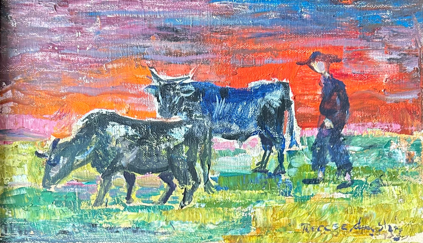 Therese Dragshøj. Landscape with cows