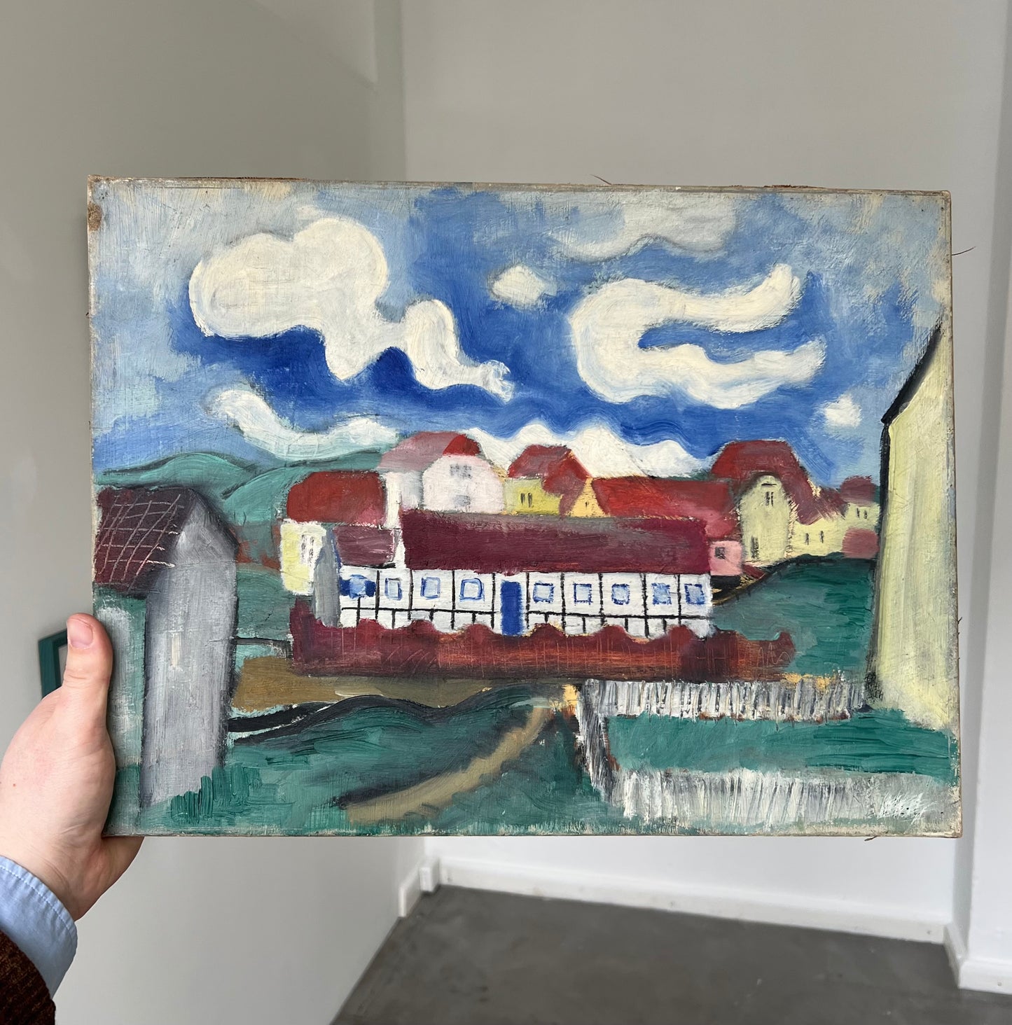 Rita Kernn-Larsen. Study of houses and clouds, 1920’s