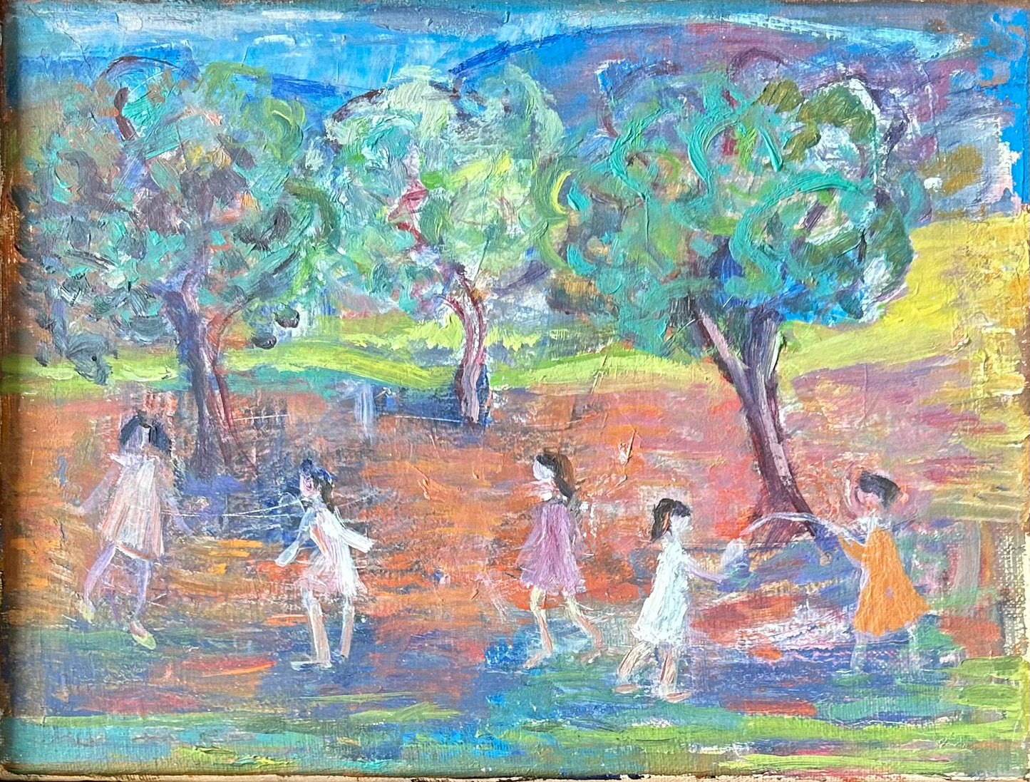 Therese Dragshøj. “Børn i landskab”, 1982