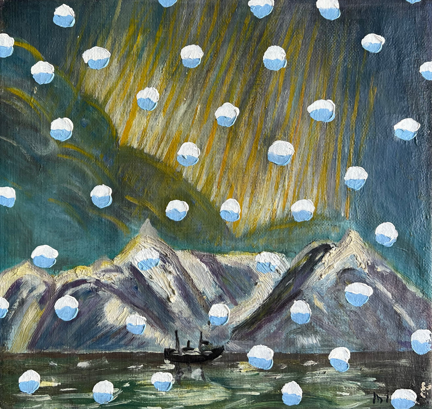 Mads Lindberg. Untitled. (Snowpainting), 2023