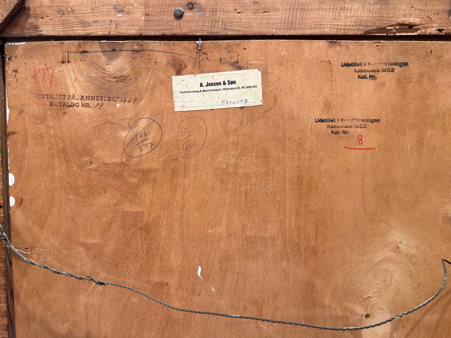 Olivia Holm-Møller. Portrait of professor Ejnar Nielsen, 1947