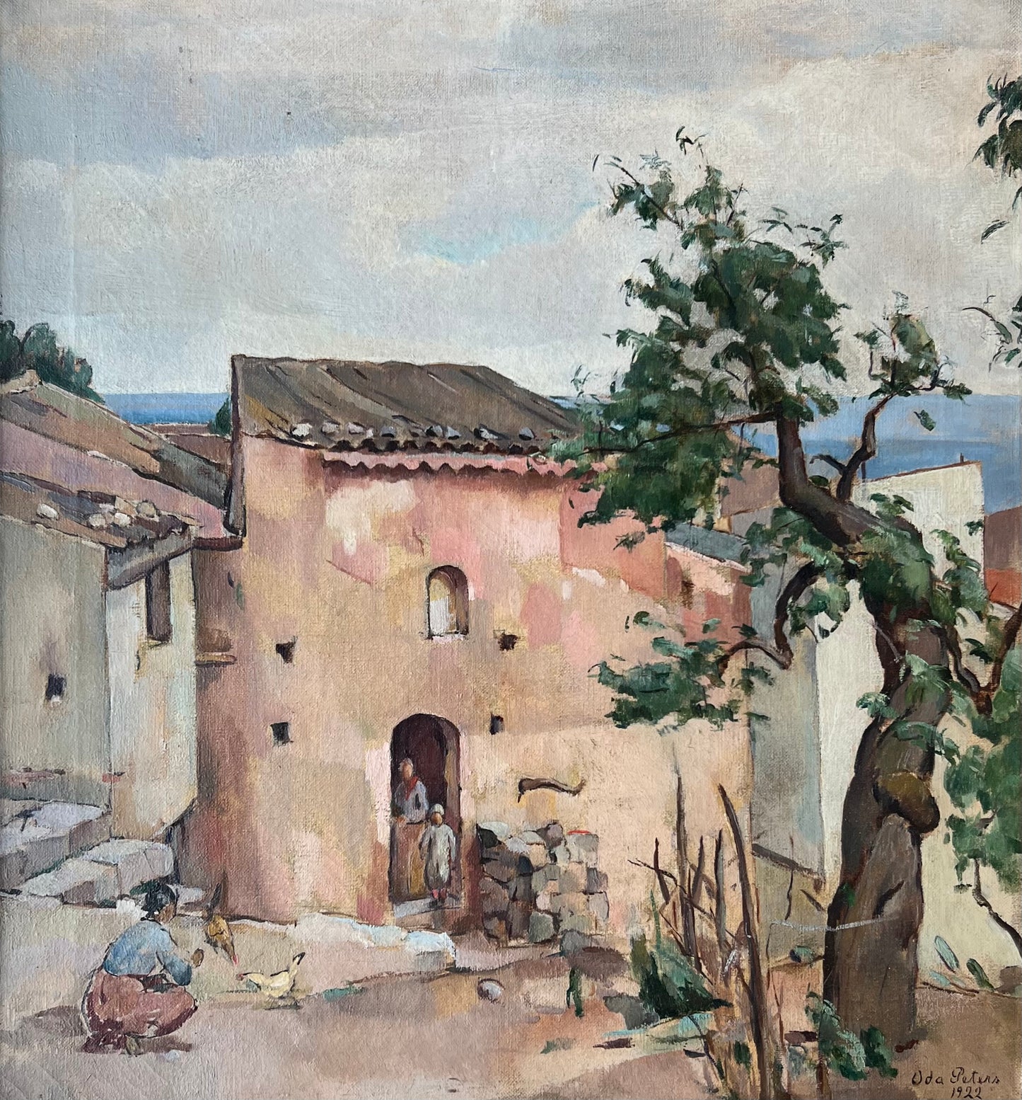 Oda Peters. Italian village, 1922