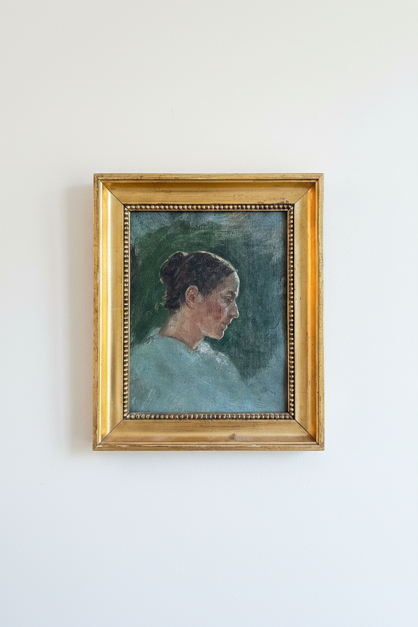 Niels Skovgaard. Portrait of the artists wife Ingeborg Skovgaard, ca. 1895