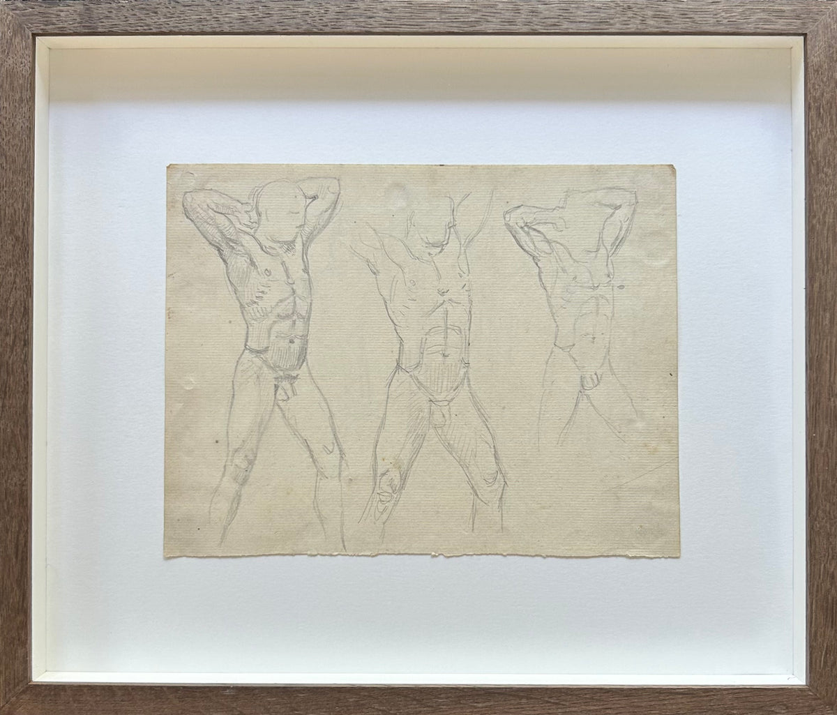 Niels Skovgaard. Studies of a naked man, 1880's