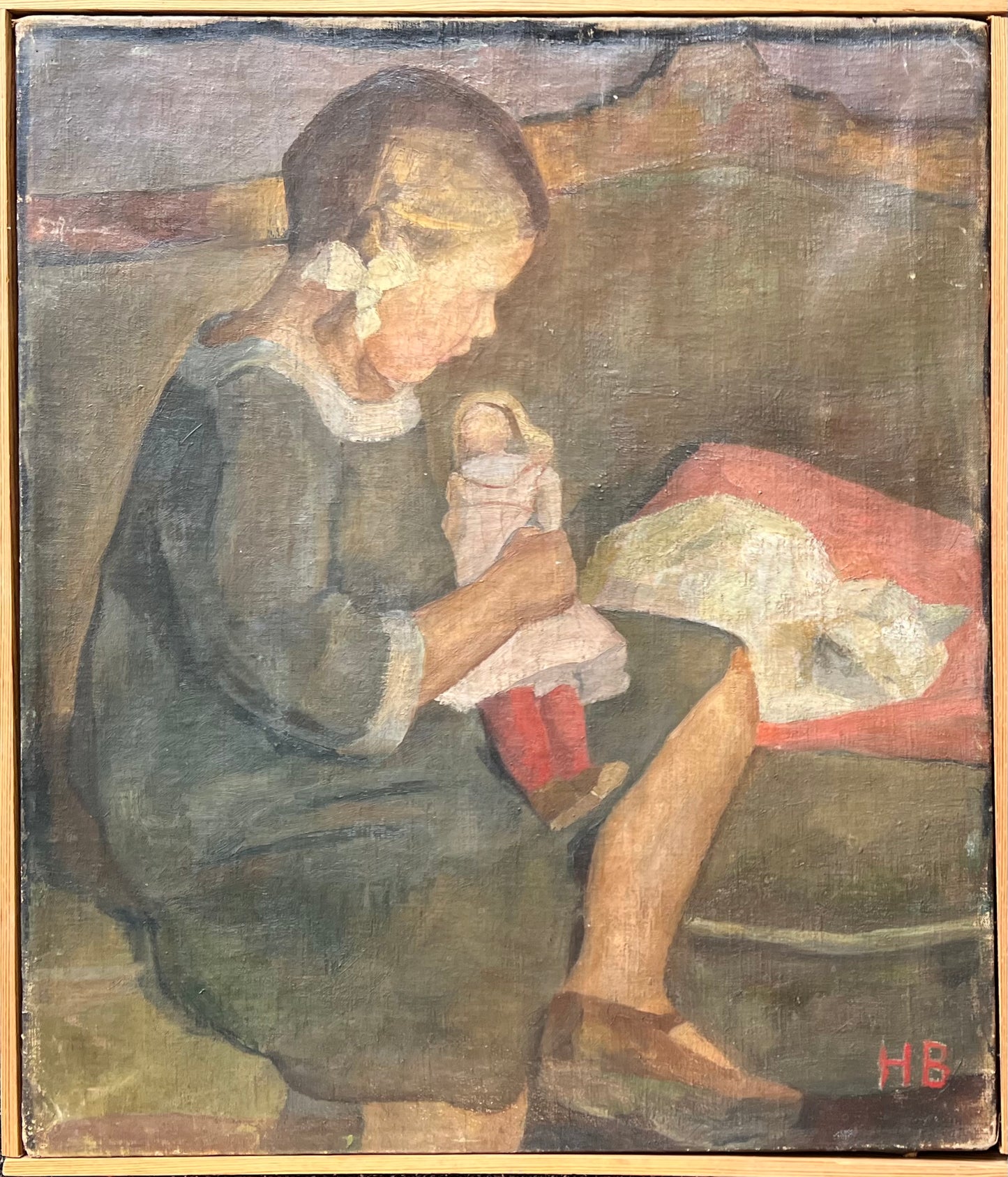 Hedvig Brandt. Girl with her doll, 1920