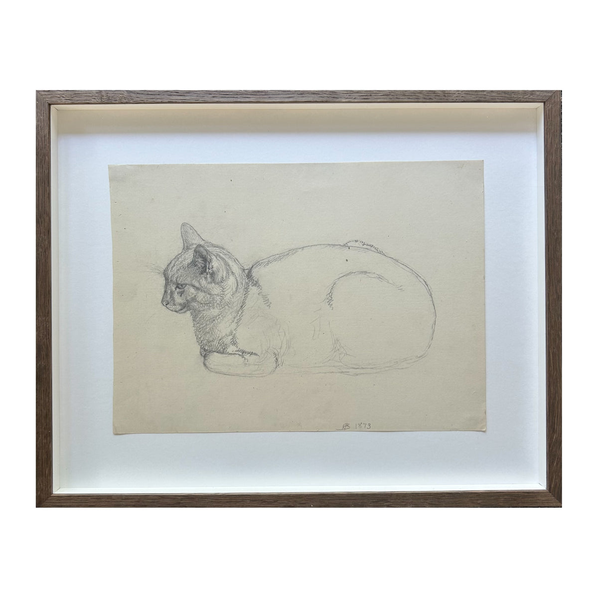 Niels Skovgaard. Study of a cat, 1873