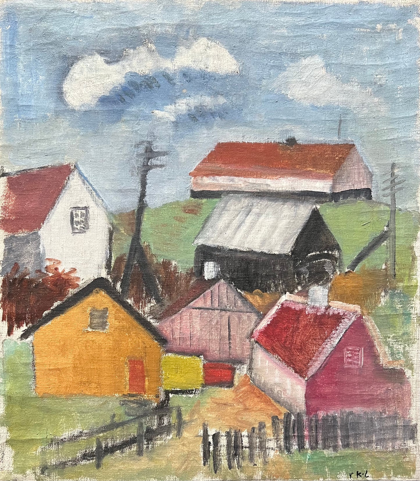 Rita Kernn-Larsen. Study of houses in Skagen, ca. 1932