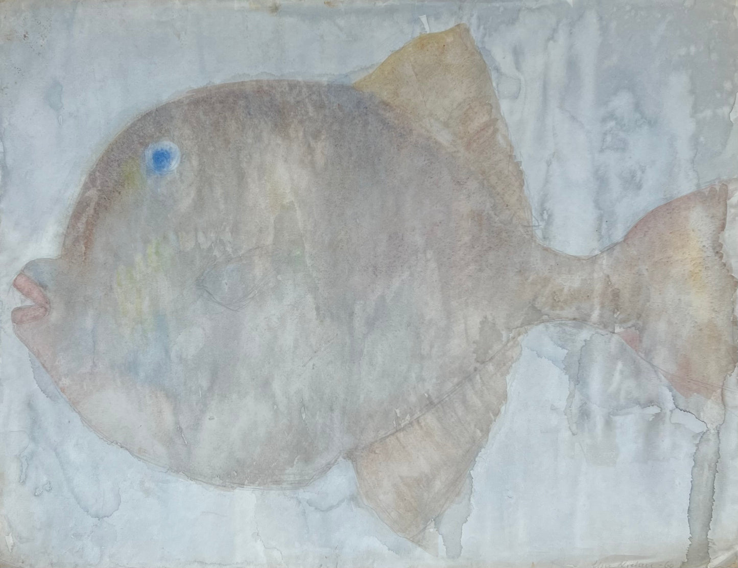 Elsa Nielsen. Study of a fish, 1960