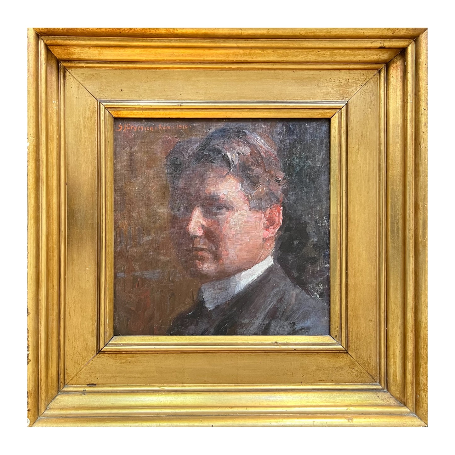 Sophus Jürgensen. The artists selfportrait, Rome, 1910