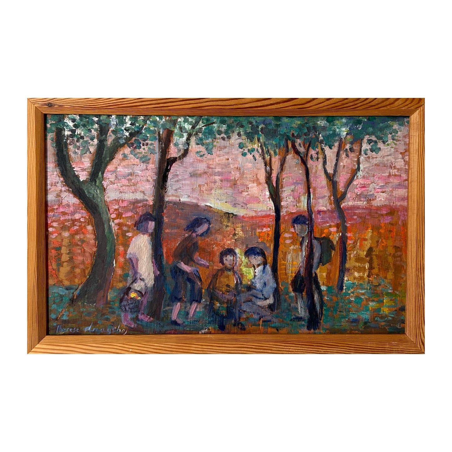 Therese Dragshøj. "Vandrefugle.., Møn" ,1976