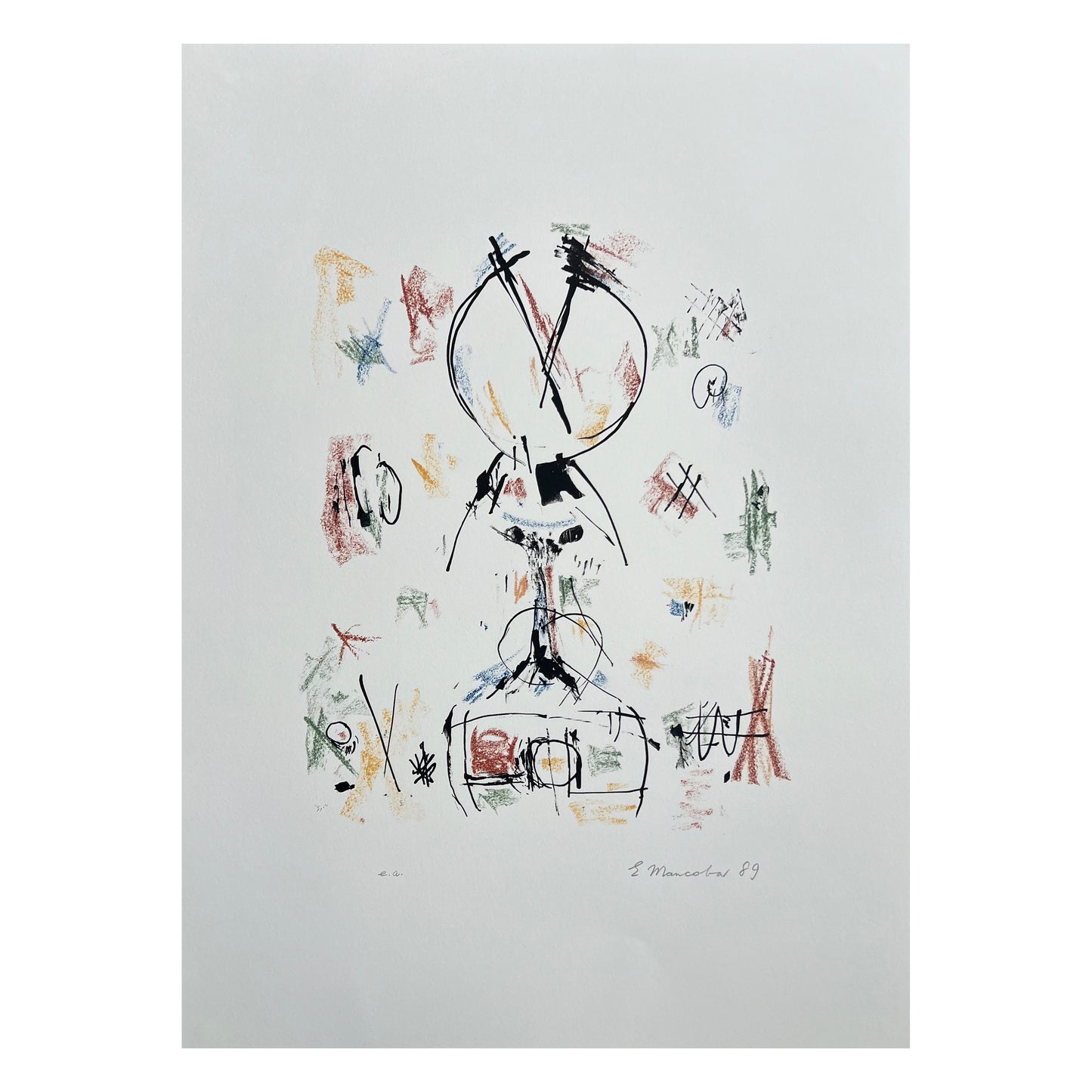 Ernest Mancoba. Composition, 1989