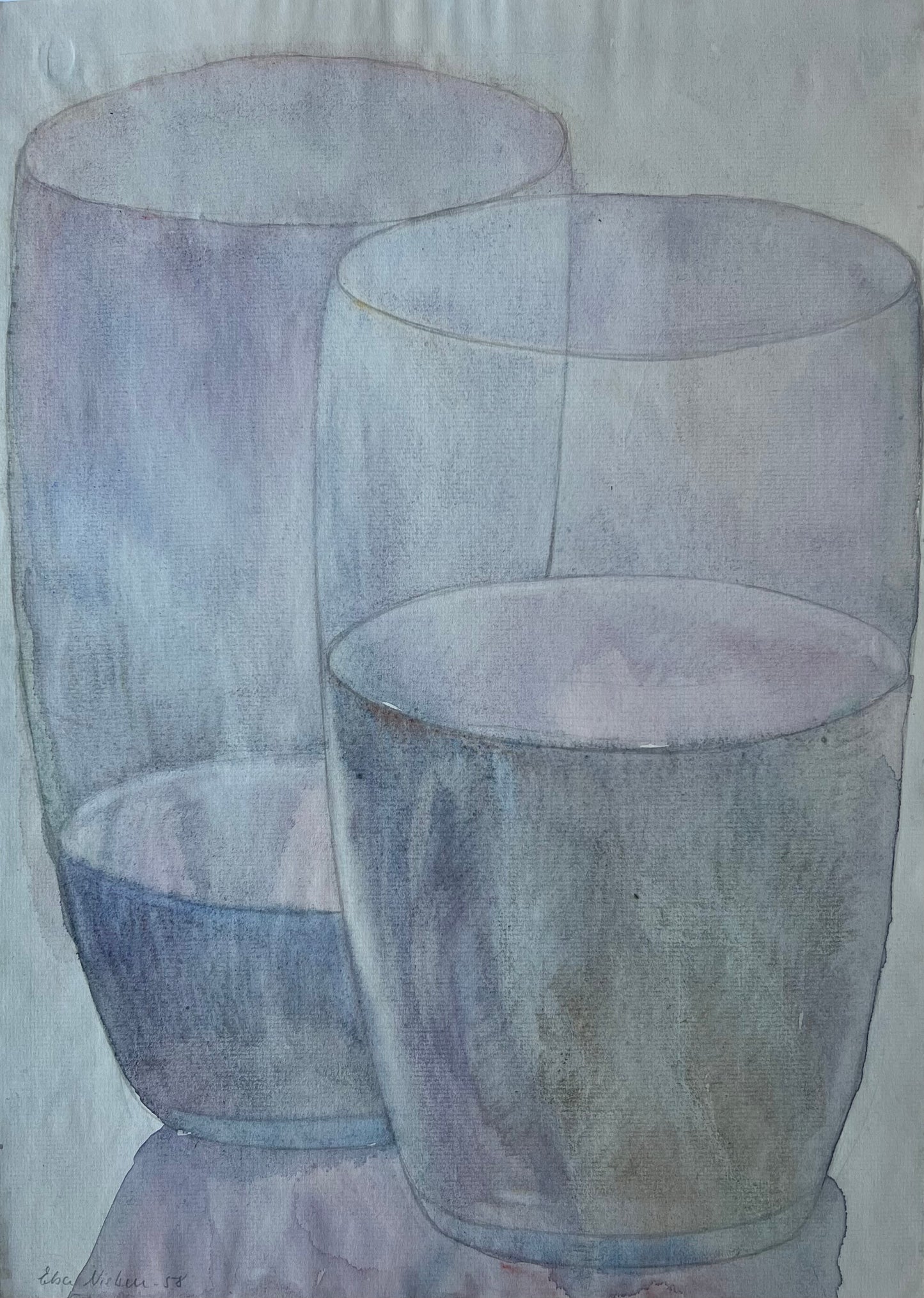 Elsa Nielsen. Two glasses, 1958